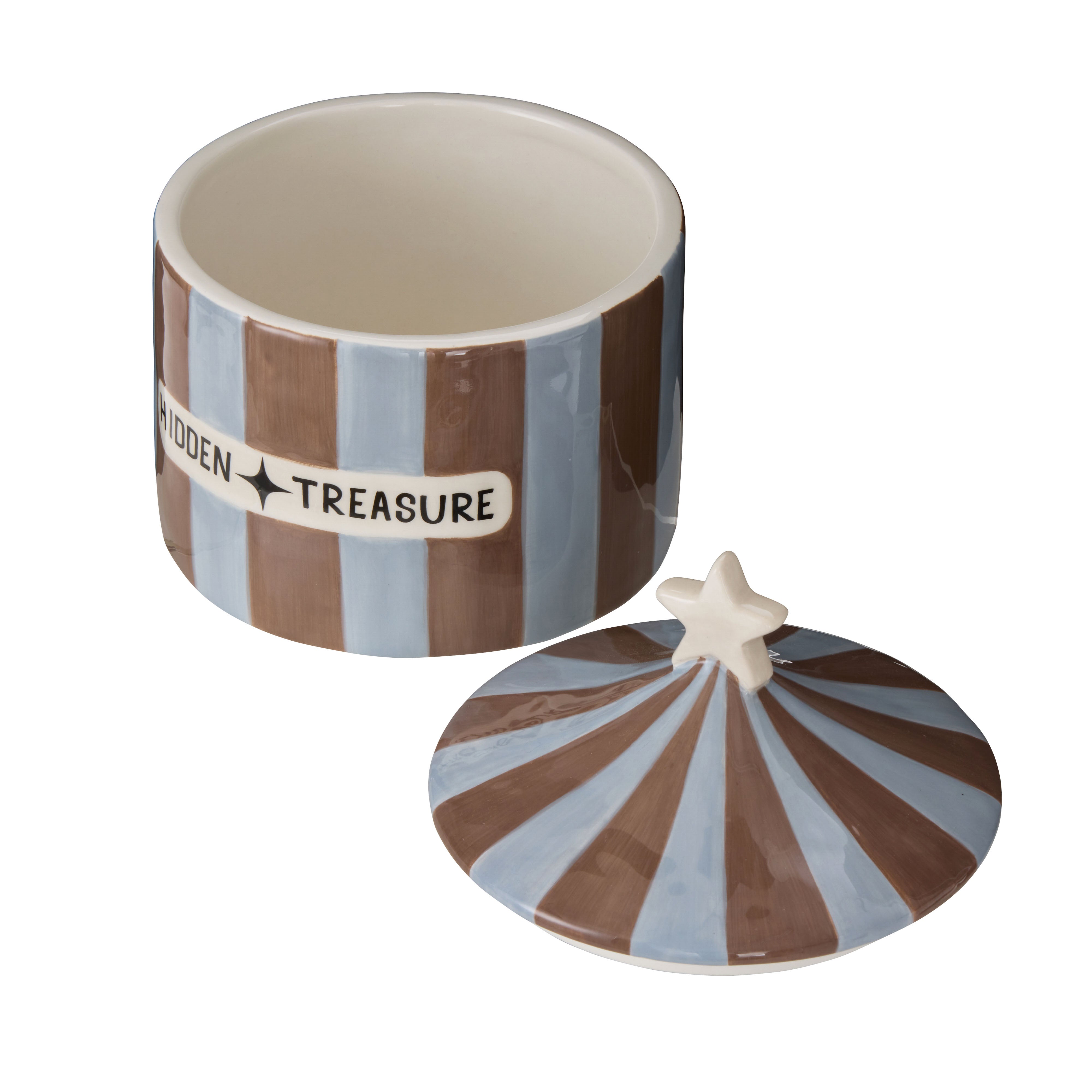 Emporium Hidden Treasure Cannister Blue & Brown