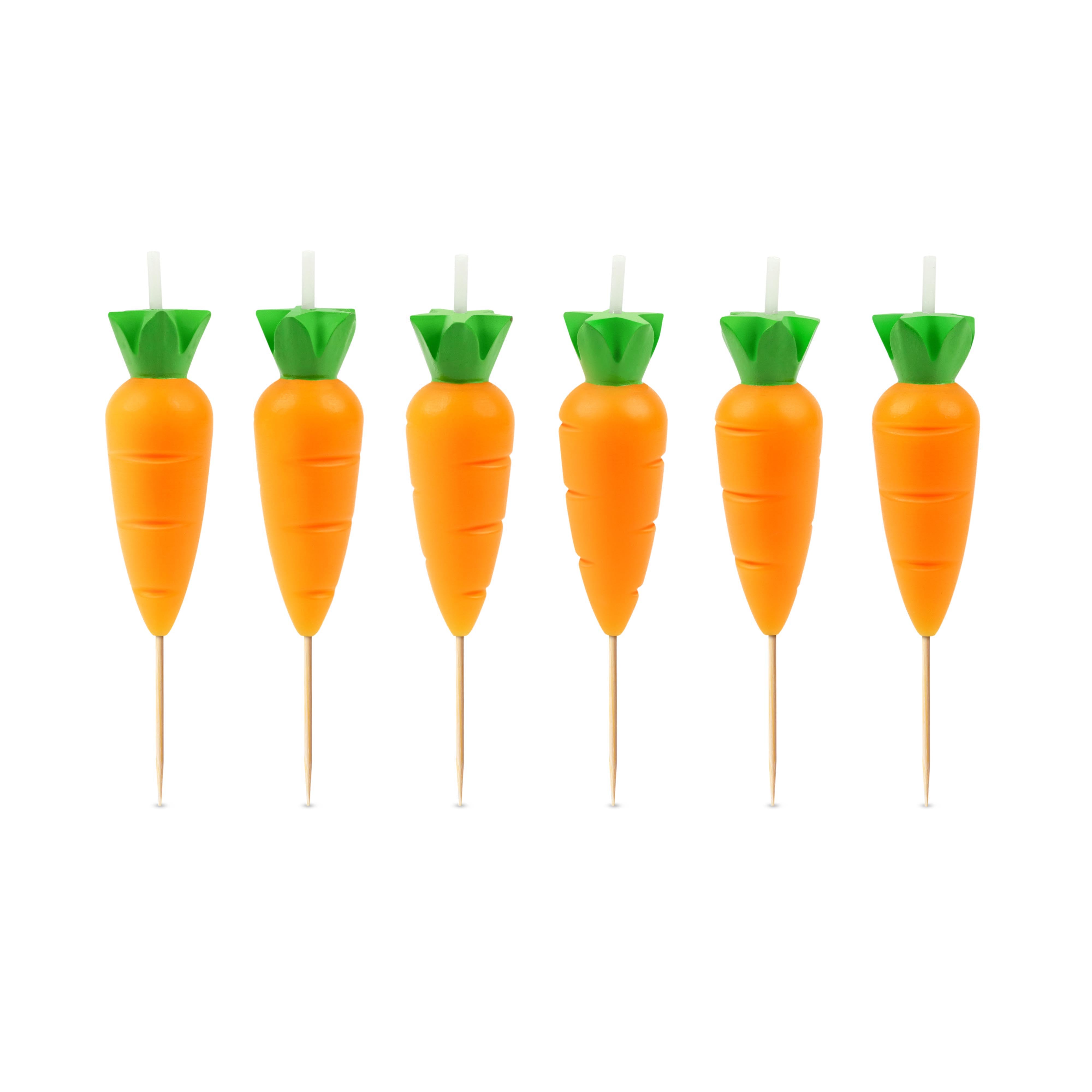 Fred Garden Party Birthday Candles-6 Piece Set Orange