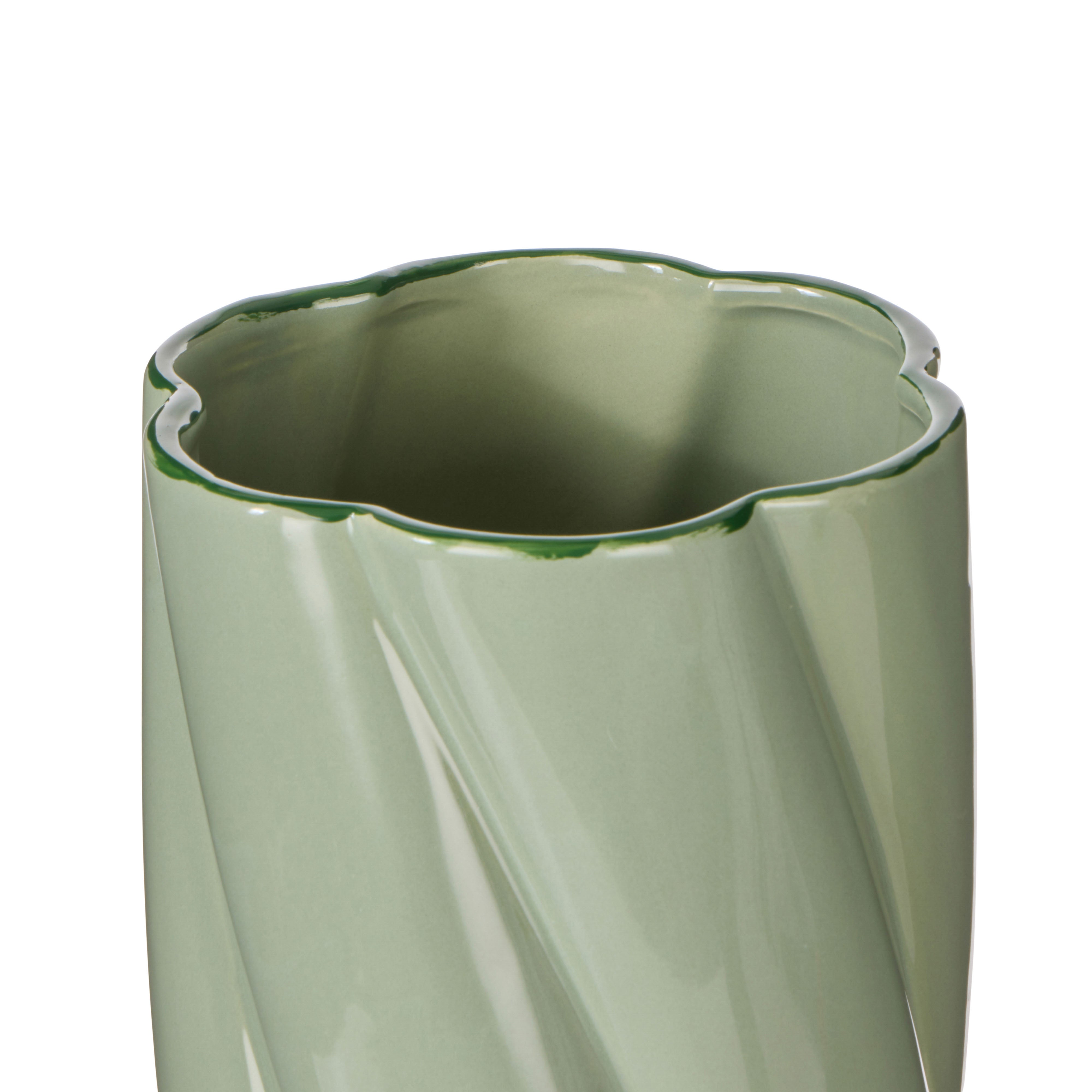 Emporium Rory Twist Vase Sage Green