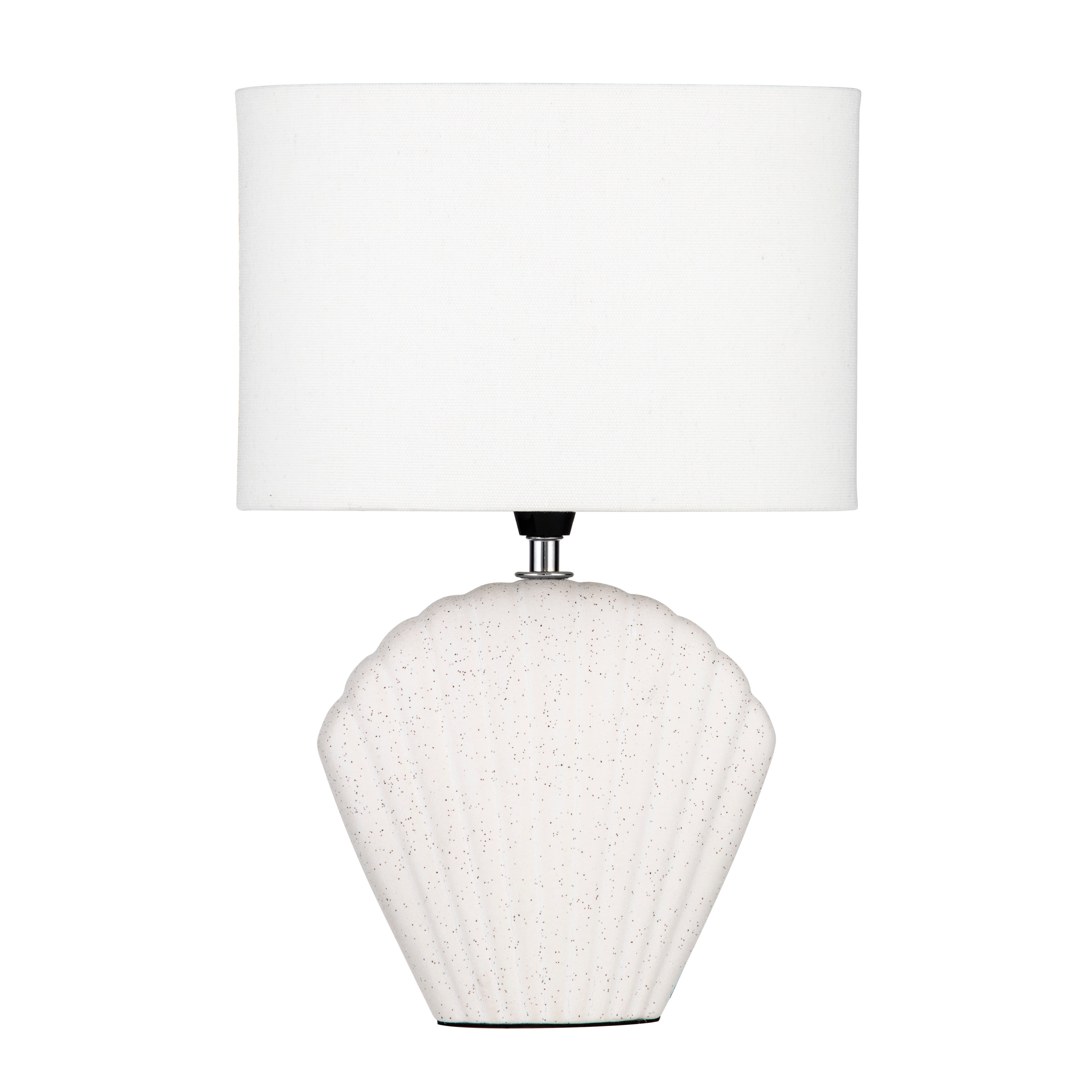 Amalfi Seashell Table Lamp White Speckle