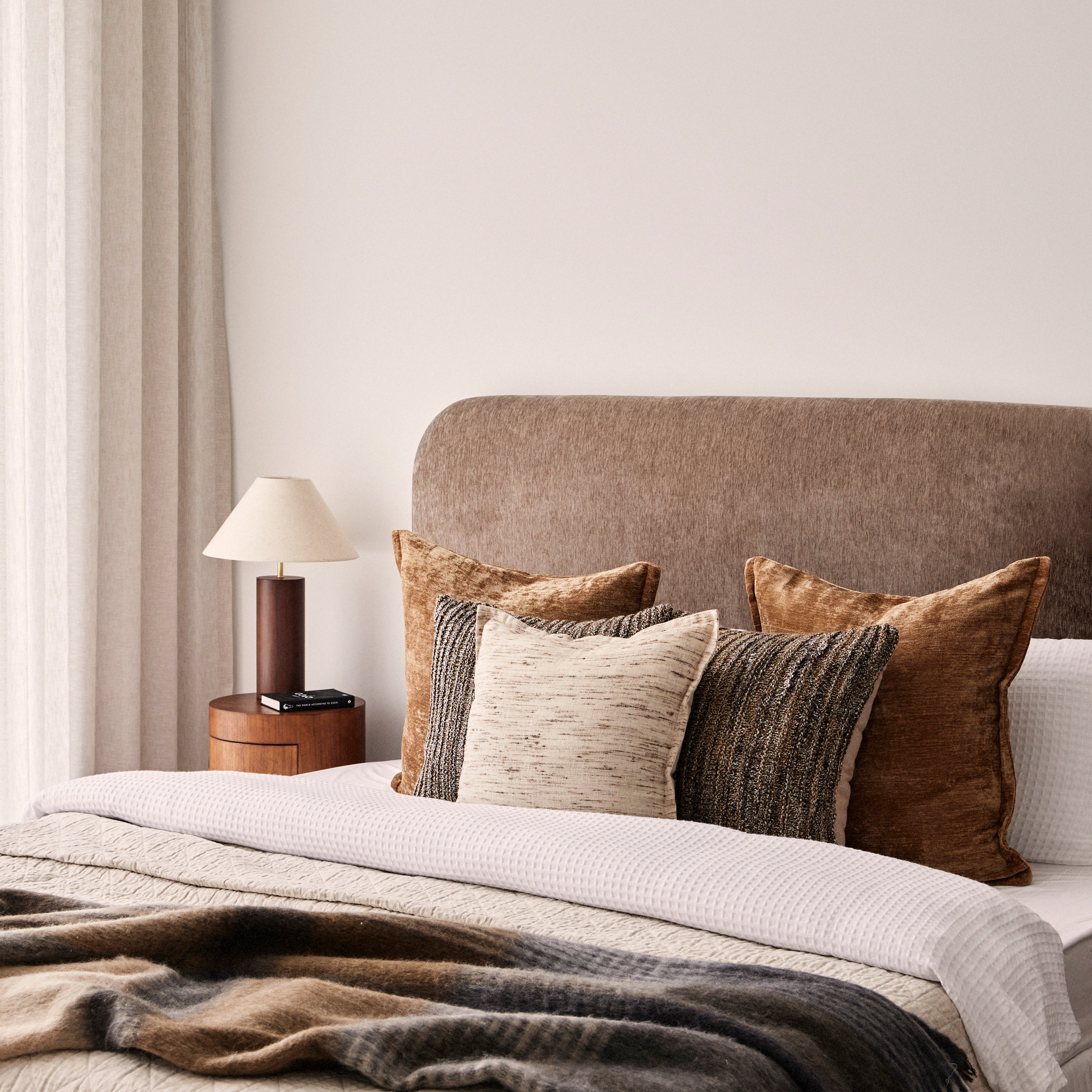 Grand Designs Percival Table Lamp Beige & Brown