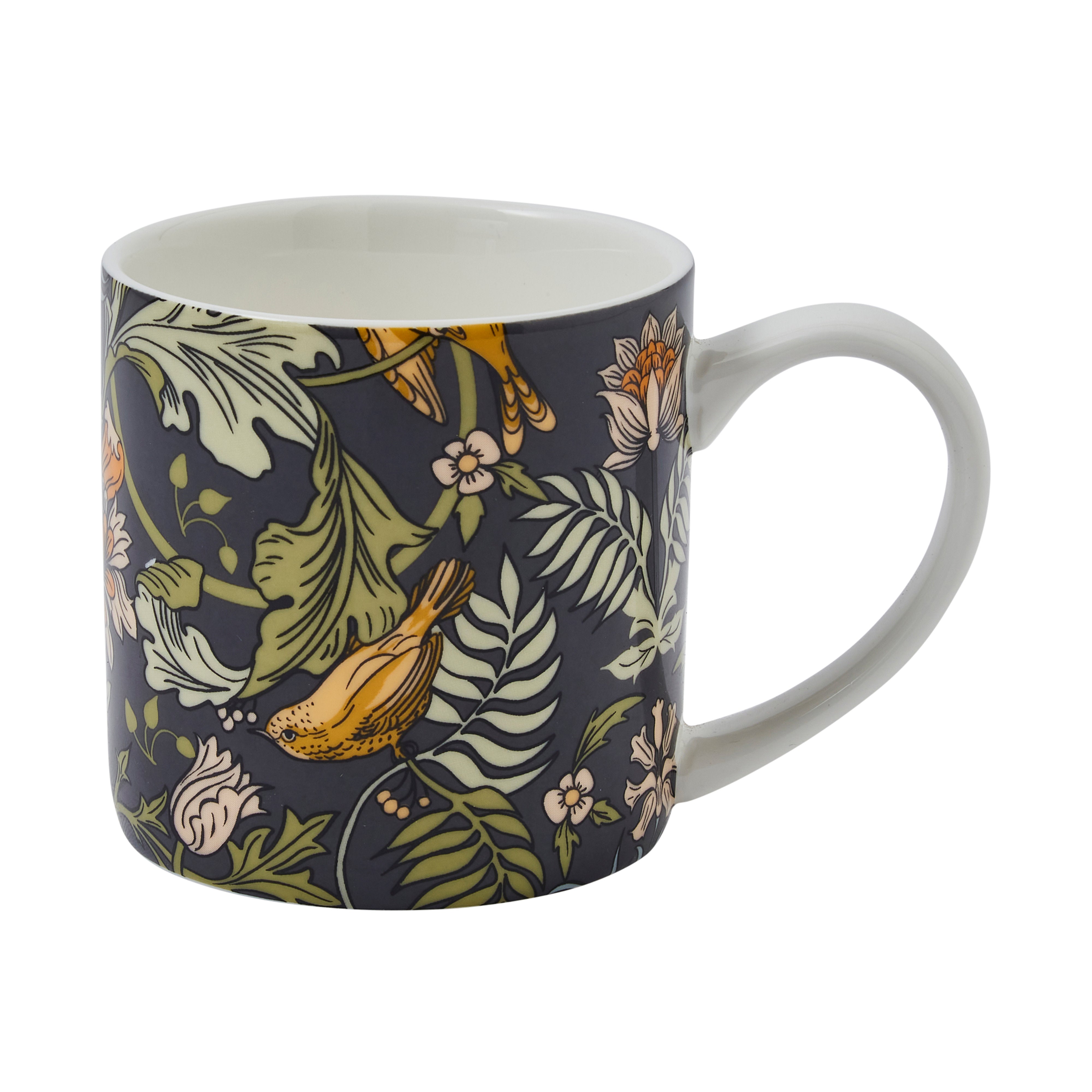 Ulster Weavers Finch & Flower New Bone China Mug 250ml Navy