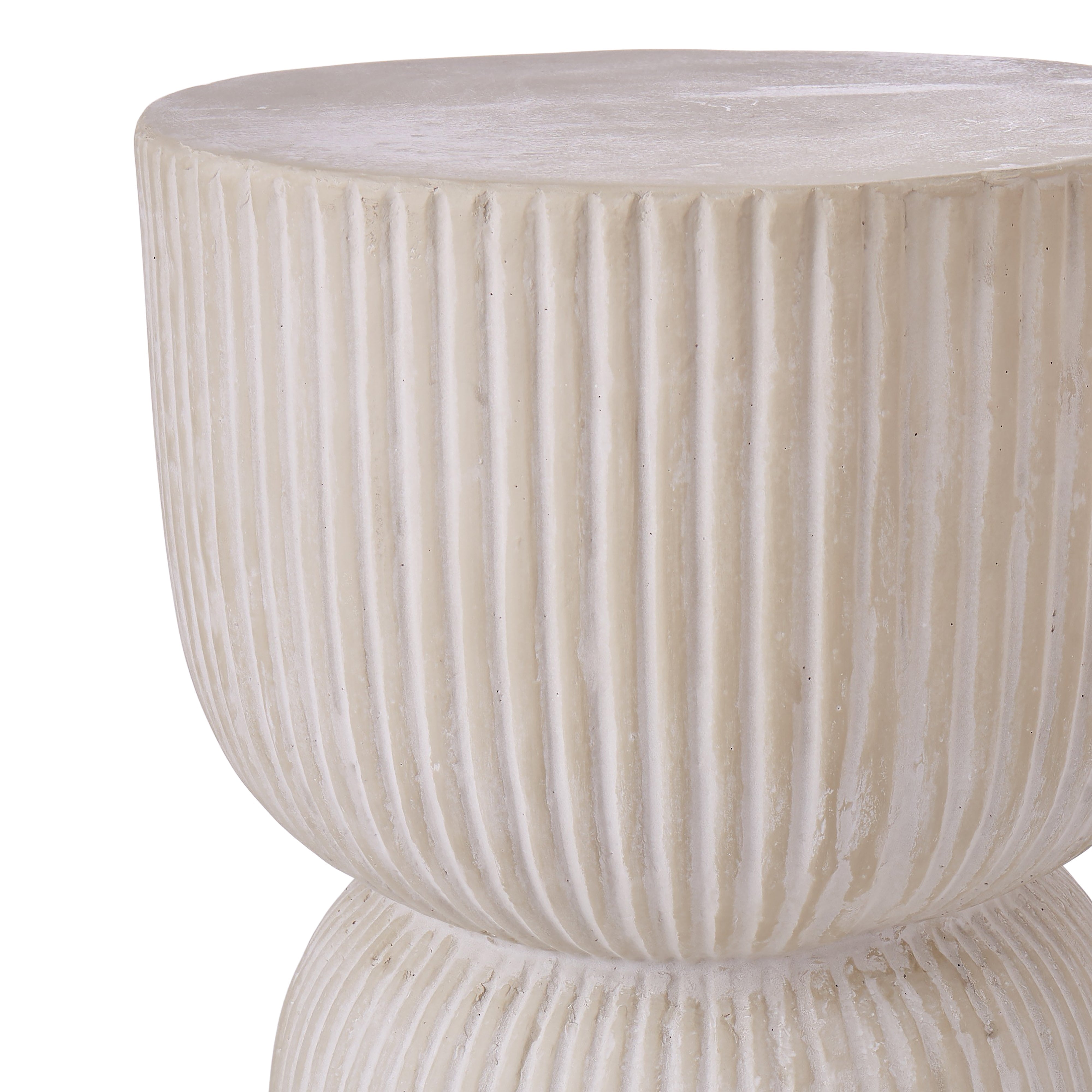 Amalfi Etta Side Table/Stool Cream Wash