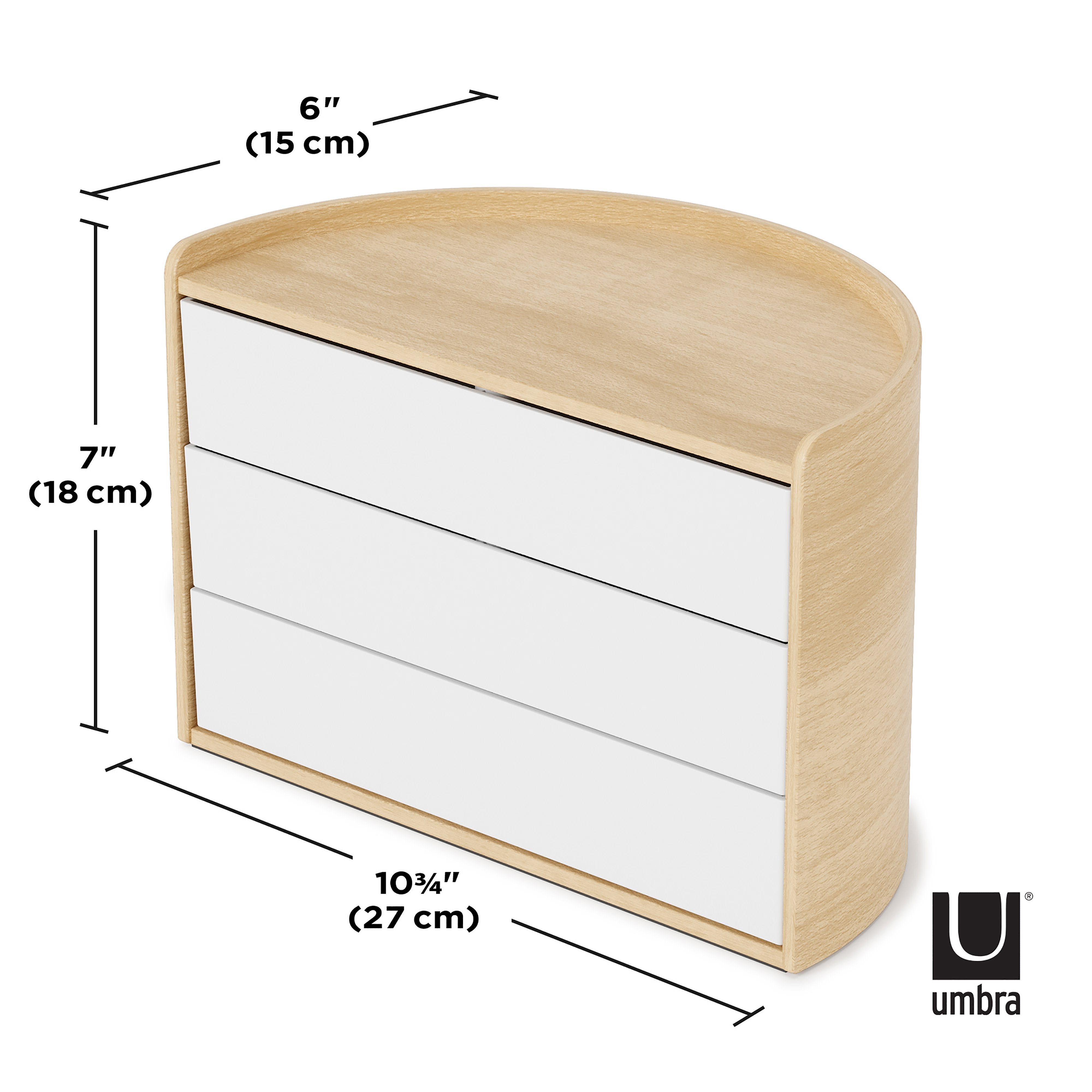 Umbra Moona Storage Box White & Natural