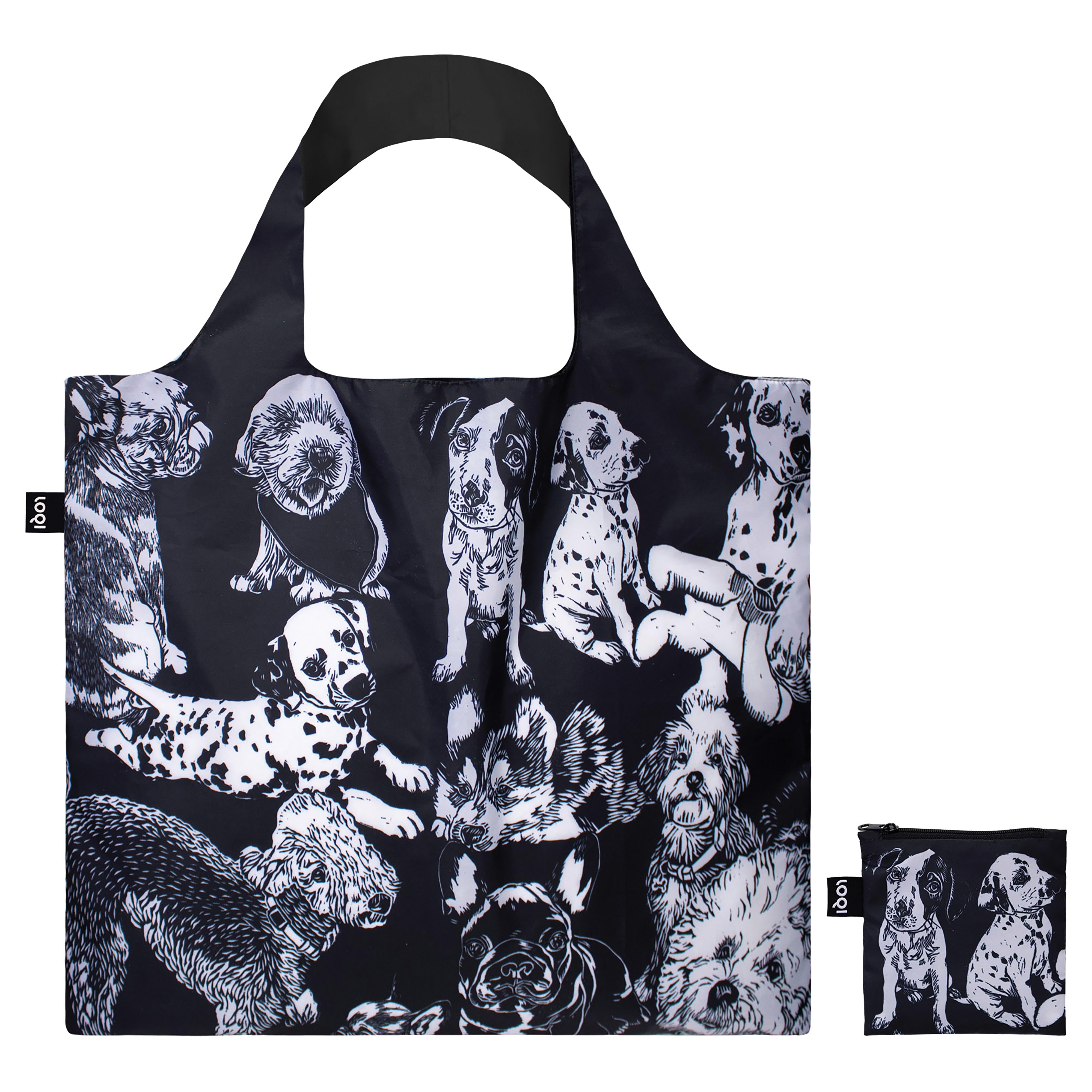 LOQI Red Poppy Bee Dogs Tote Bag