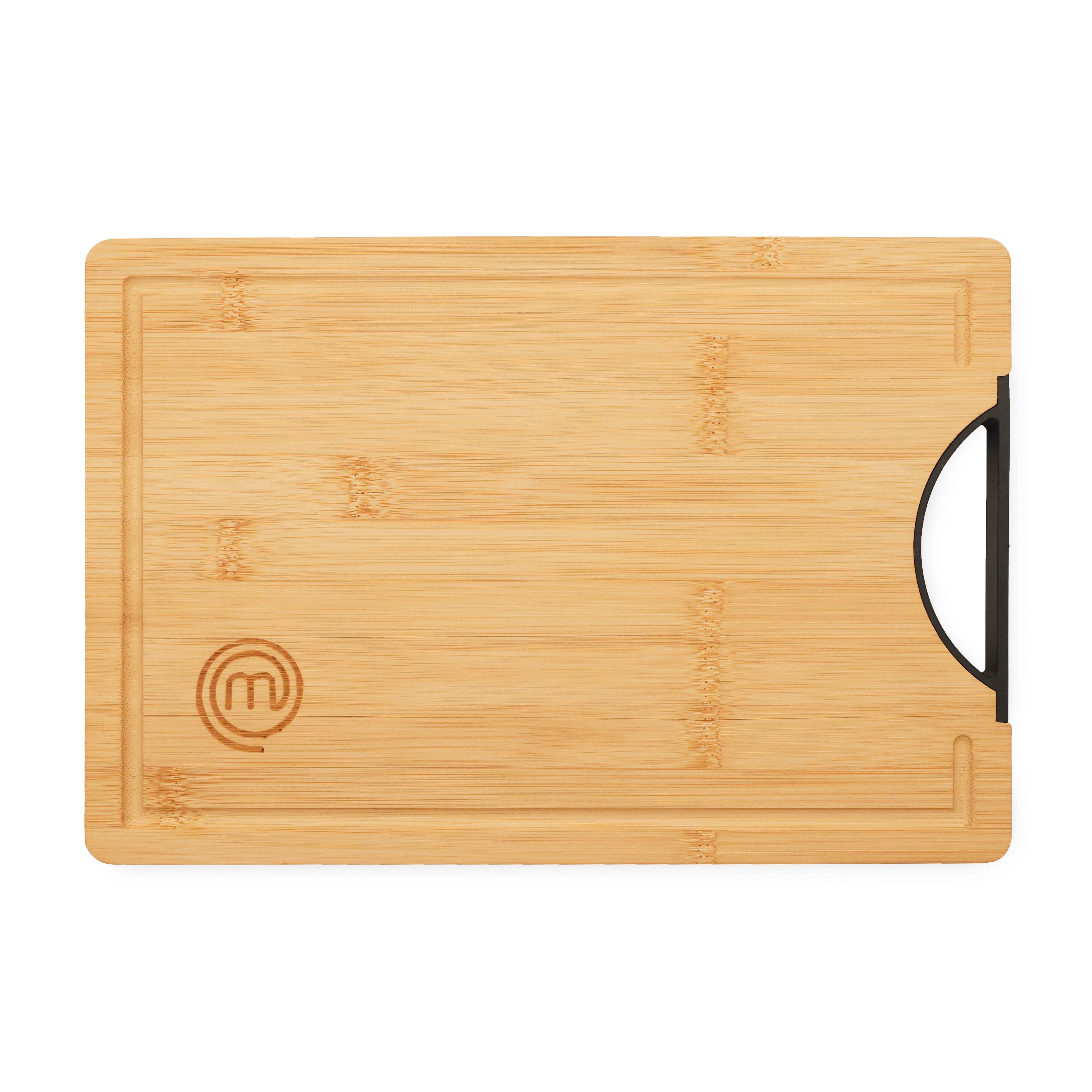 MasterChef Noiranja GripWood Board with Handle 50x35x1.5cm Natural & Black