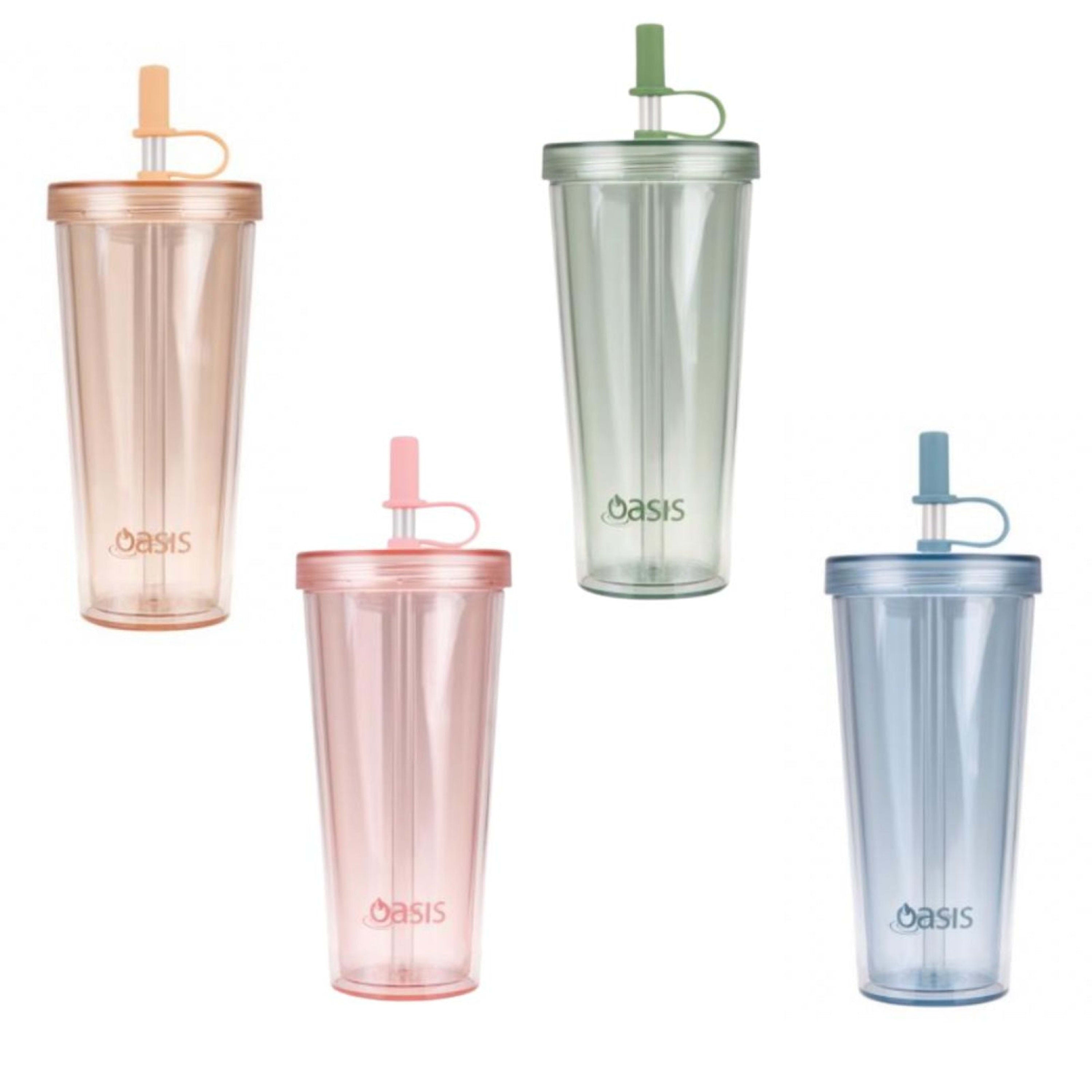 Oasis Smoothie Tumbler with Straw 520ml - Green