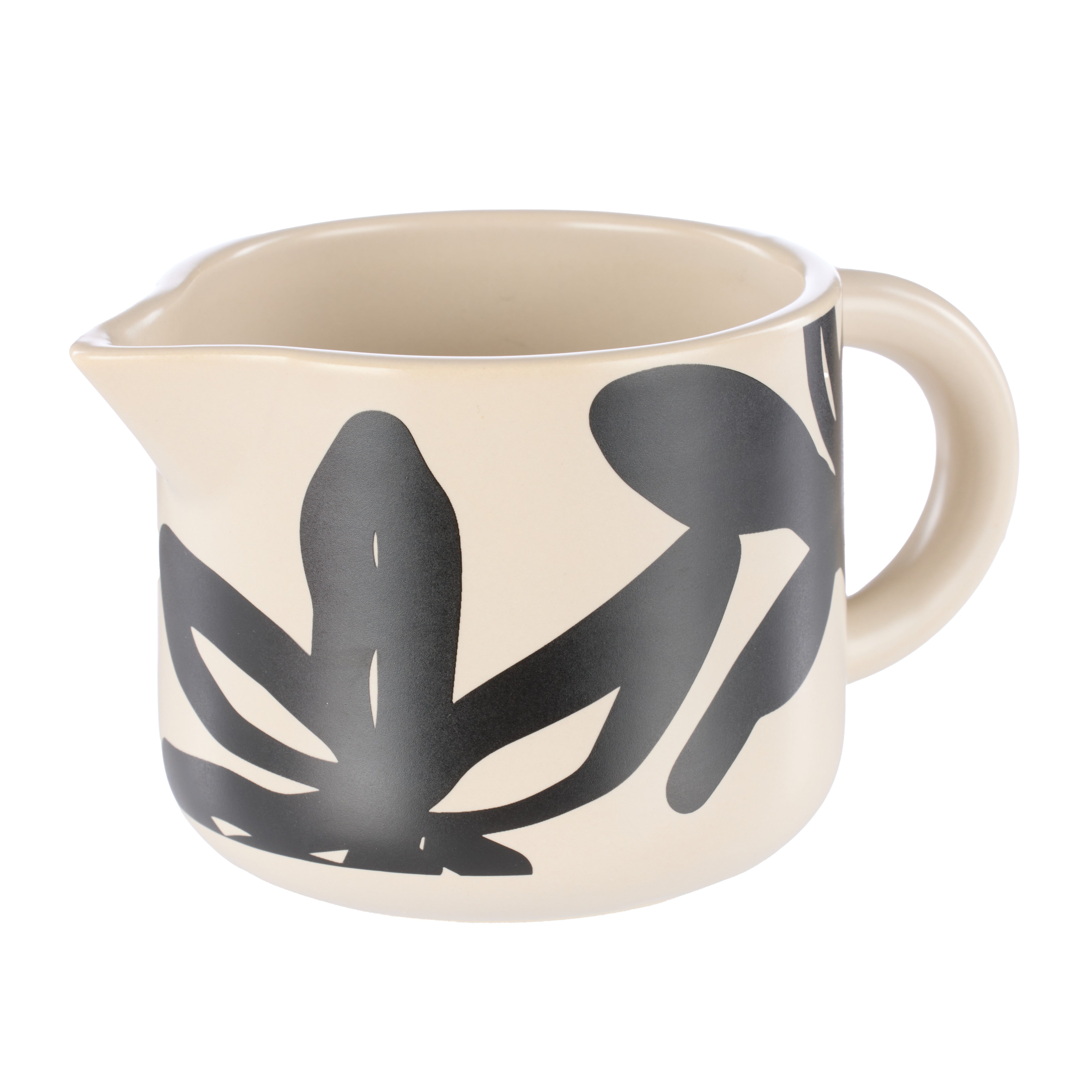 Leaf & Bean Freya Milk Jug 250ml Oat & Black