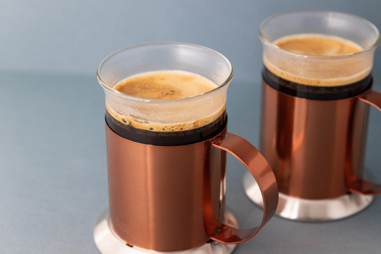 La Cafetière Copper Finish Coffee Mugs Set of 2 200ml