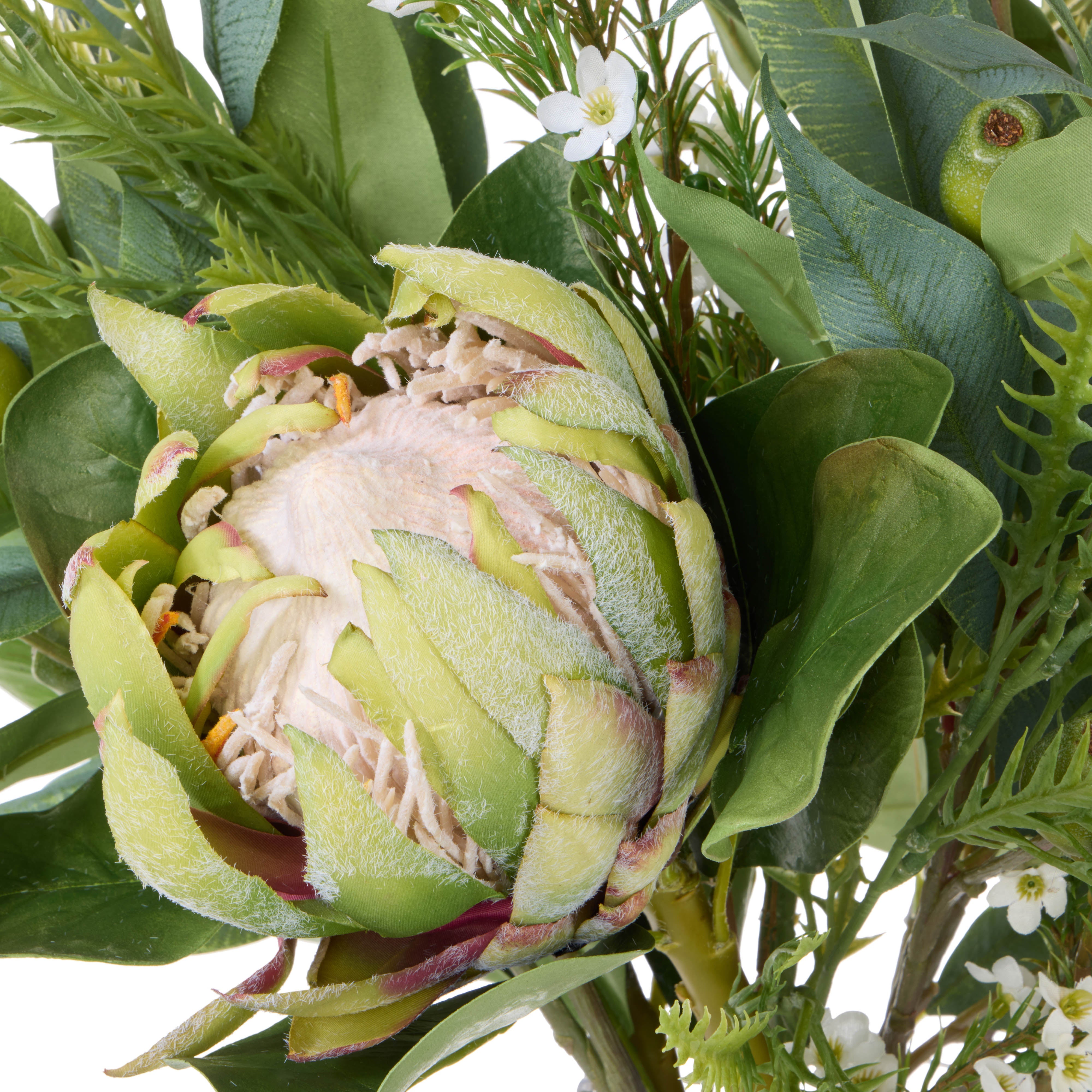 Rogue Grand Protea Native Mix - Claire Vase Green 69cm