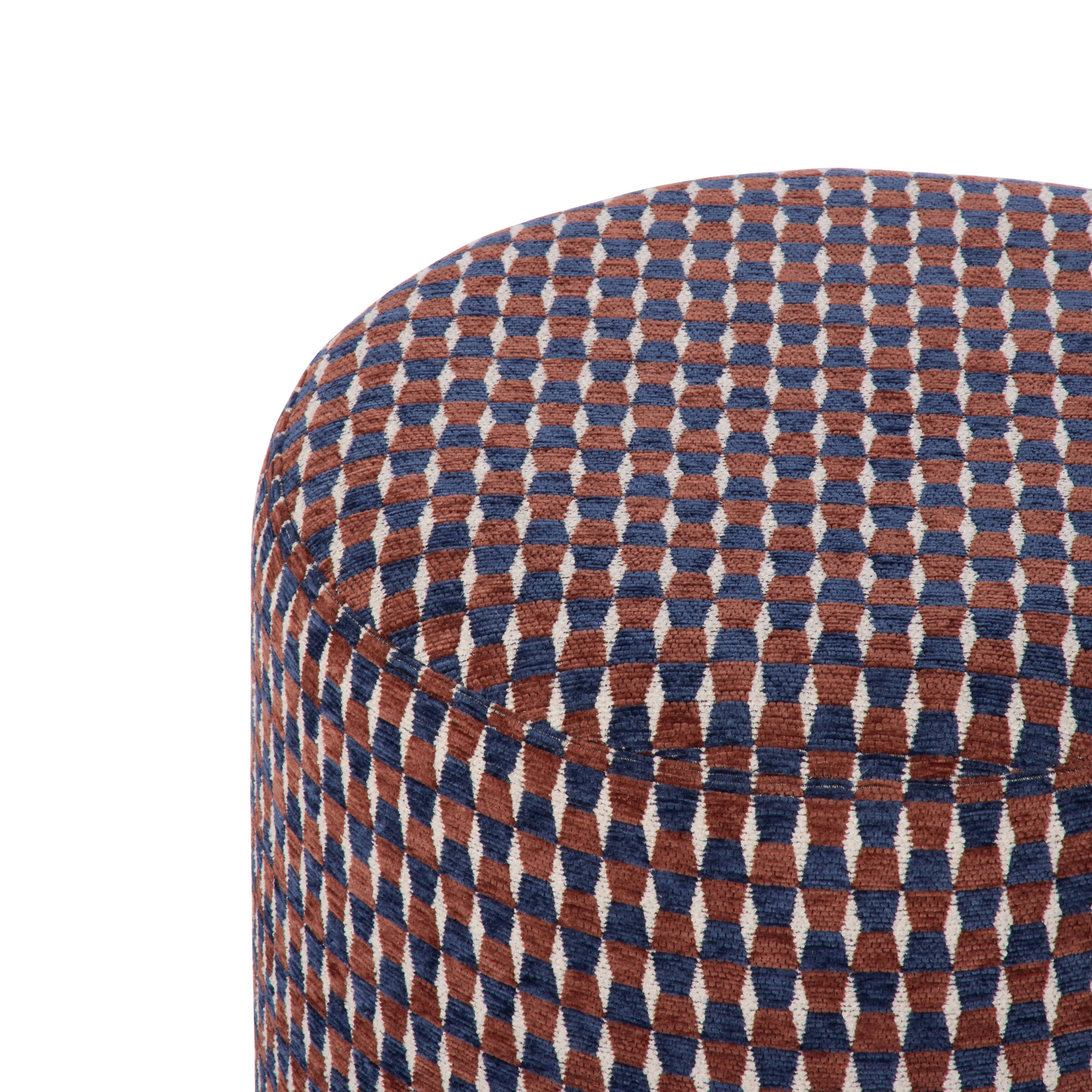 Amalfi Kiran Stool Blue & Rust