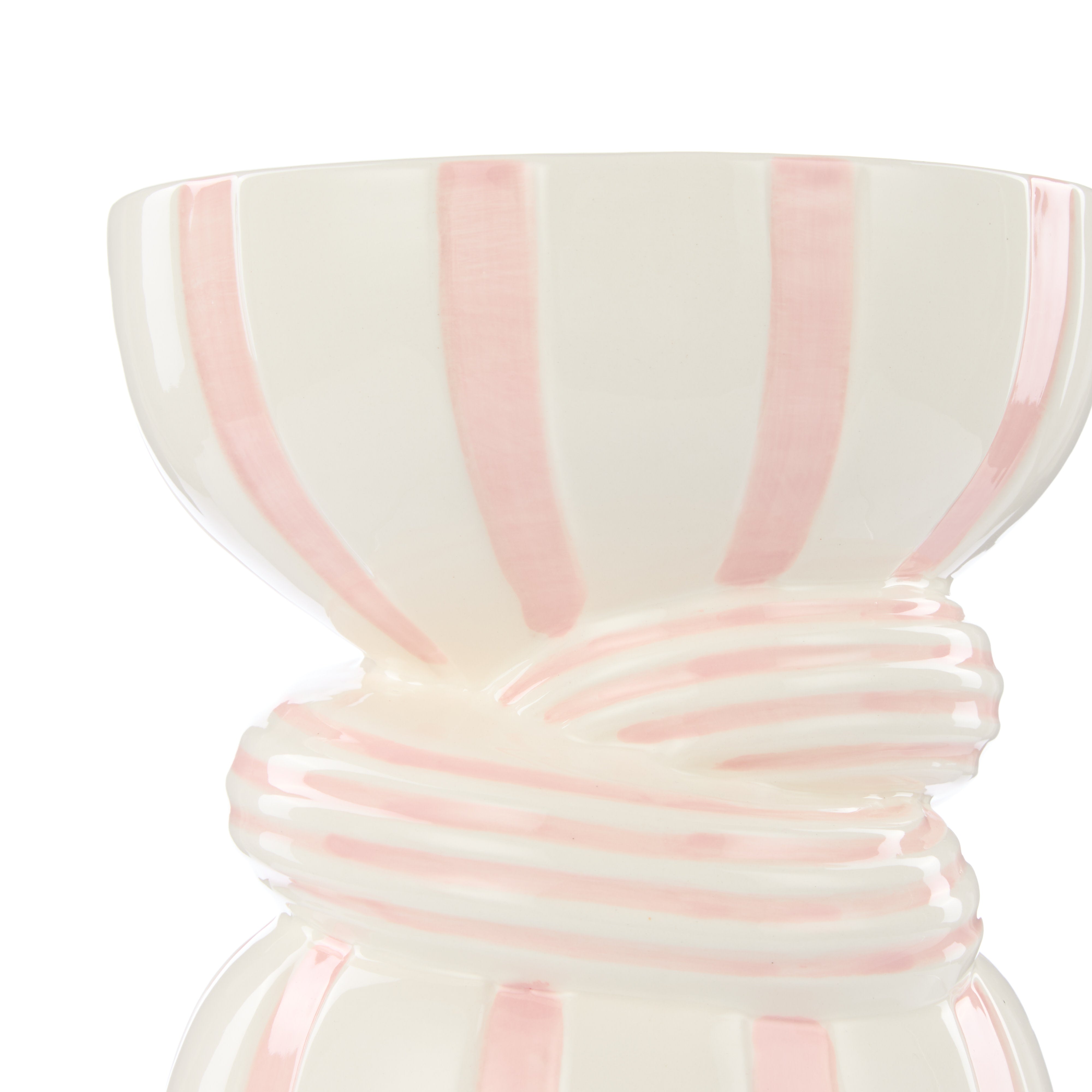 Emporium Lulu Collection Twist Stripe Vase Pink