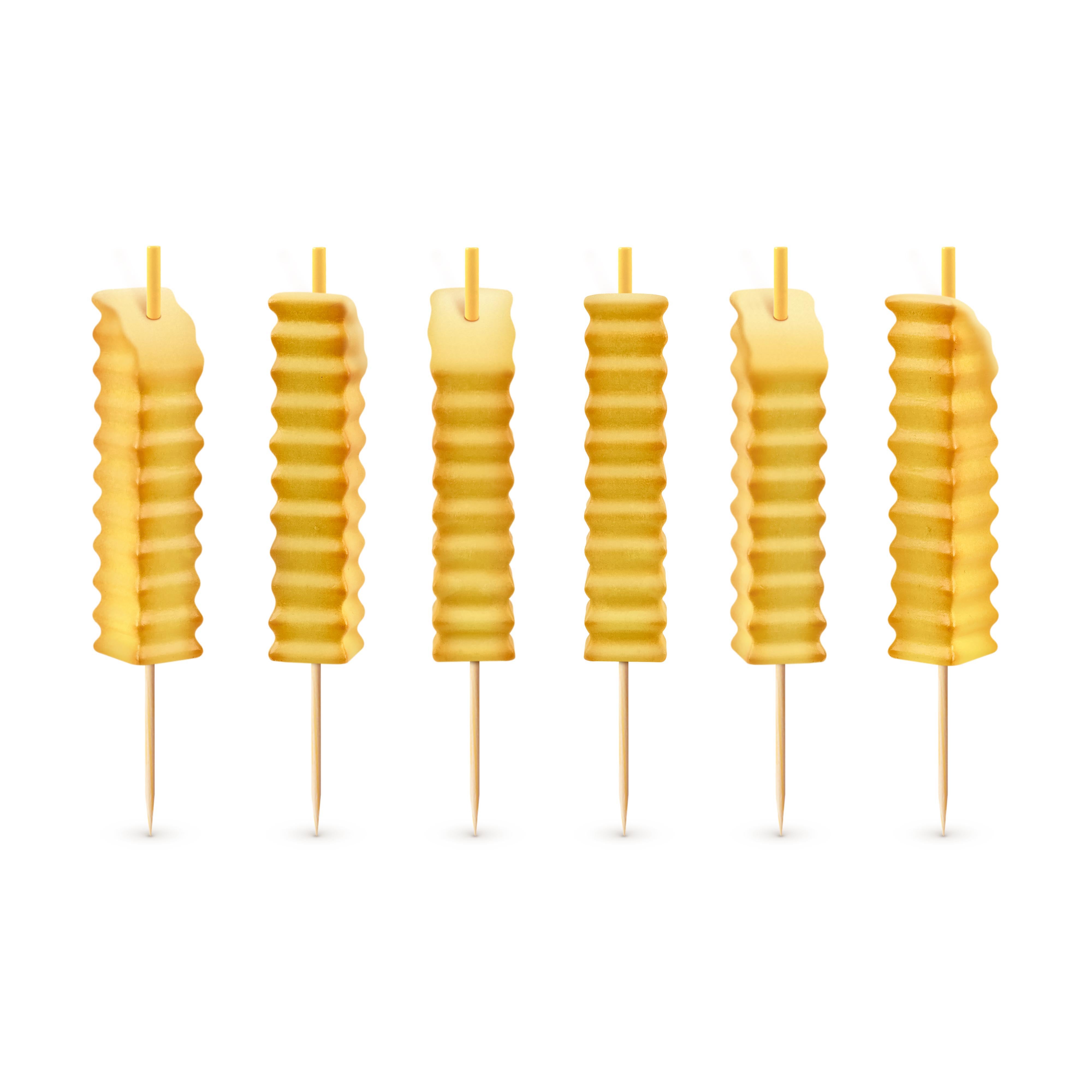 Fred Hot and Crispy Birthday Candles 6 Piece Set Yellow