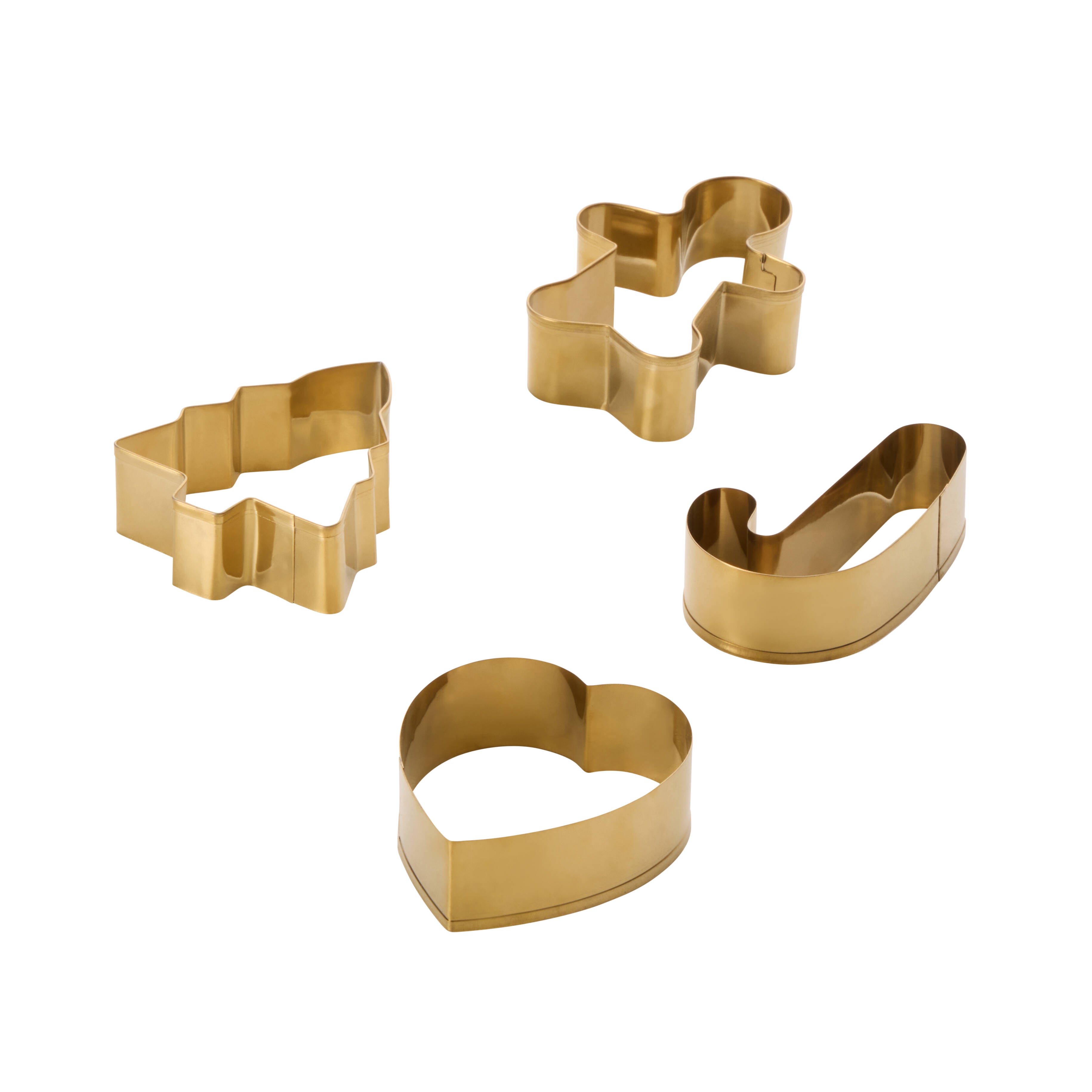 Davis & Waddell Cookie Cutter 4 Piece Set Gold
