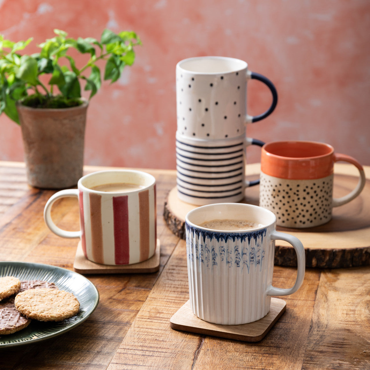 Mikasa Stoneware Mug 390ml (Stripe)