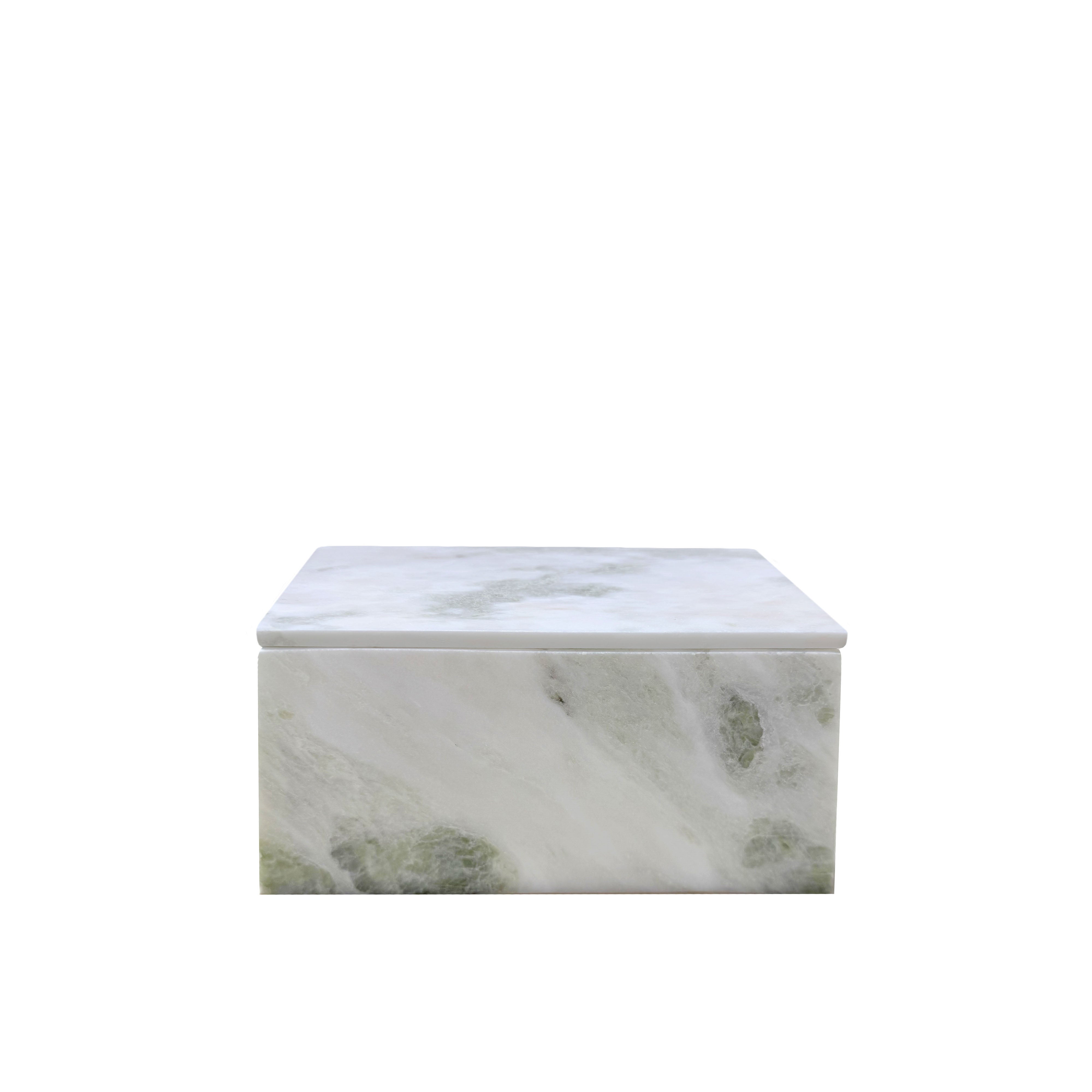 Amalfi Sachi Marble Box White & Onyx Marble