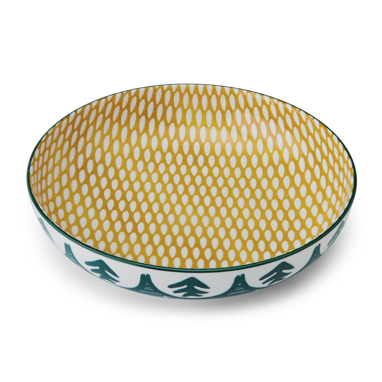 Mikasa Glazed Stoneware Coupe Bowl 21cm (Green Leaf)