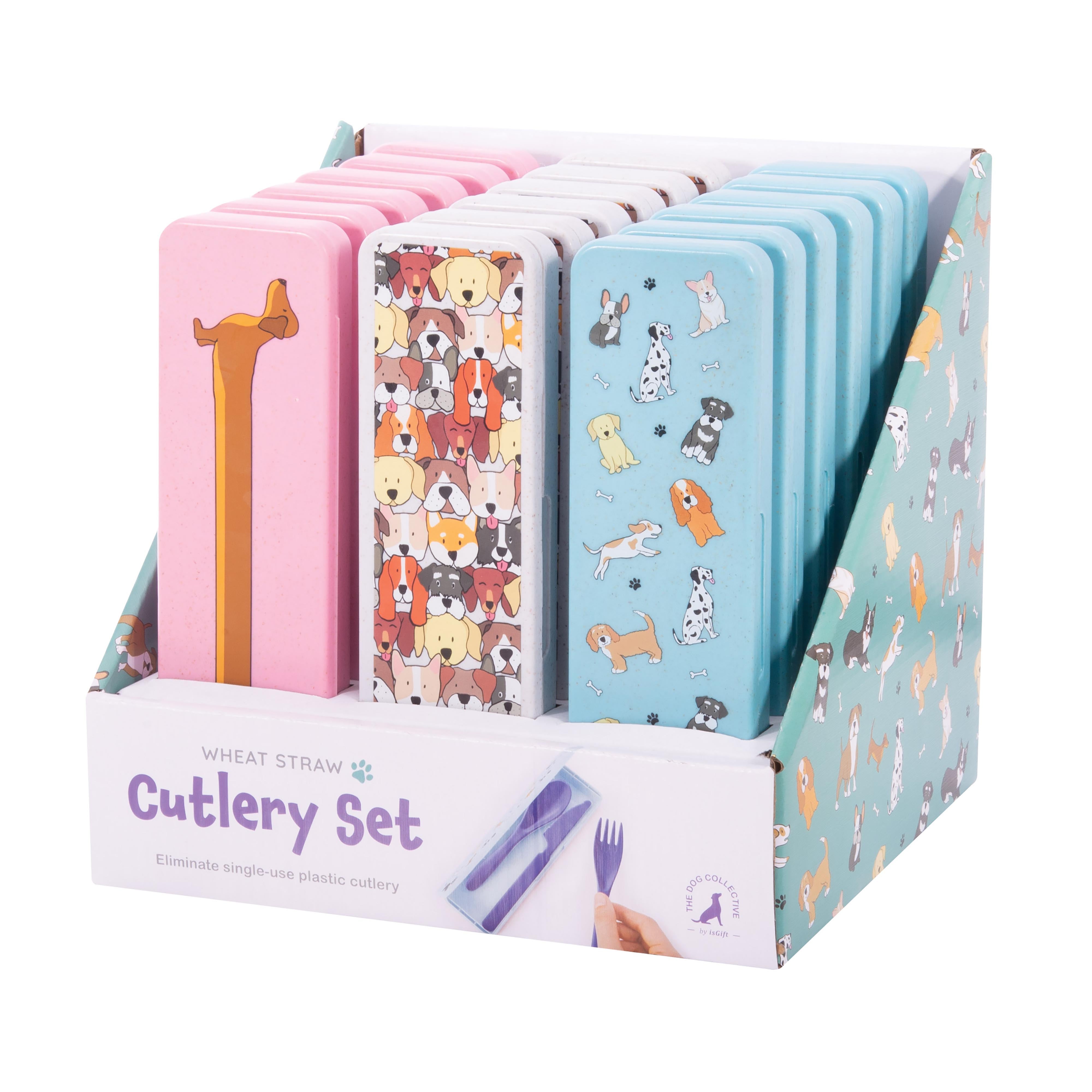 isGift The Dog Collective Wheat Straw Cutlery Assorted