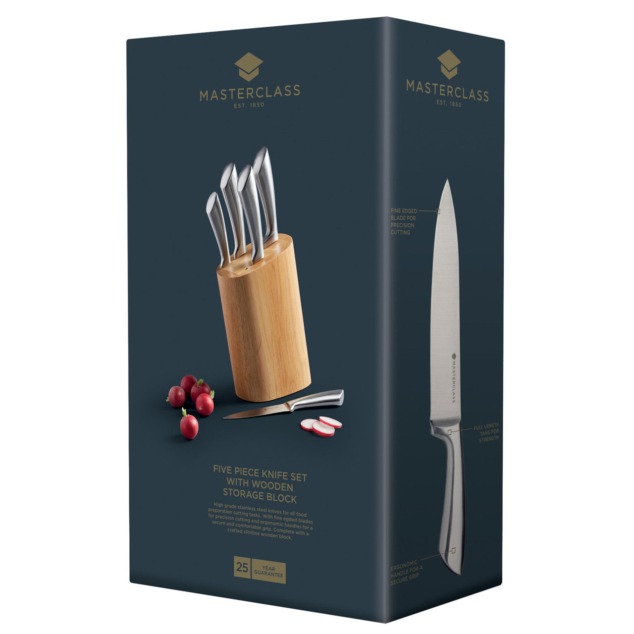 MasterClass Cortes 5 Piece Knife Block Set