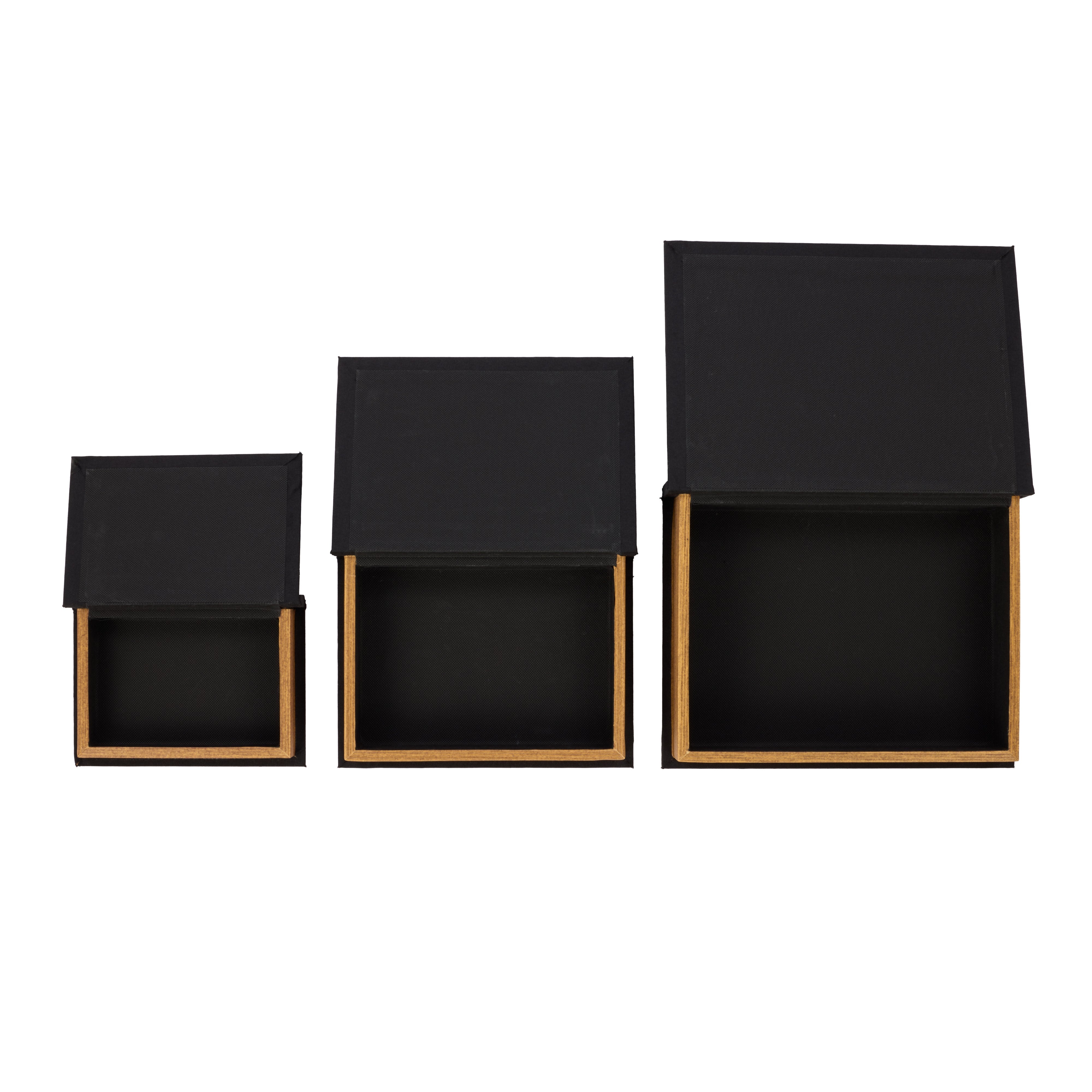 Society Home Atticus Book Box 3pcs Set Black & Natural