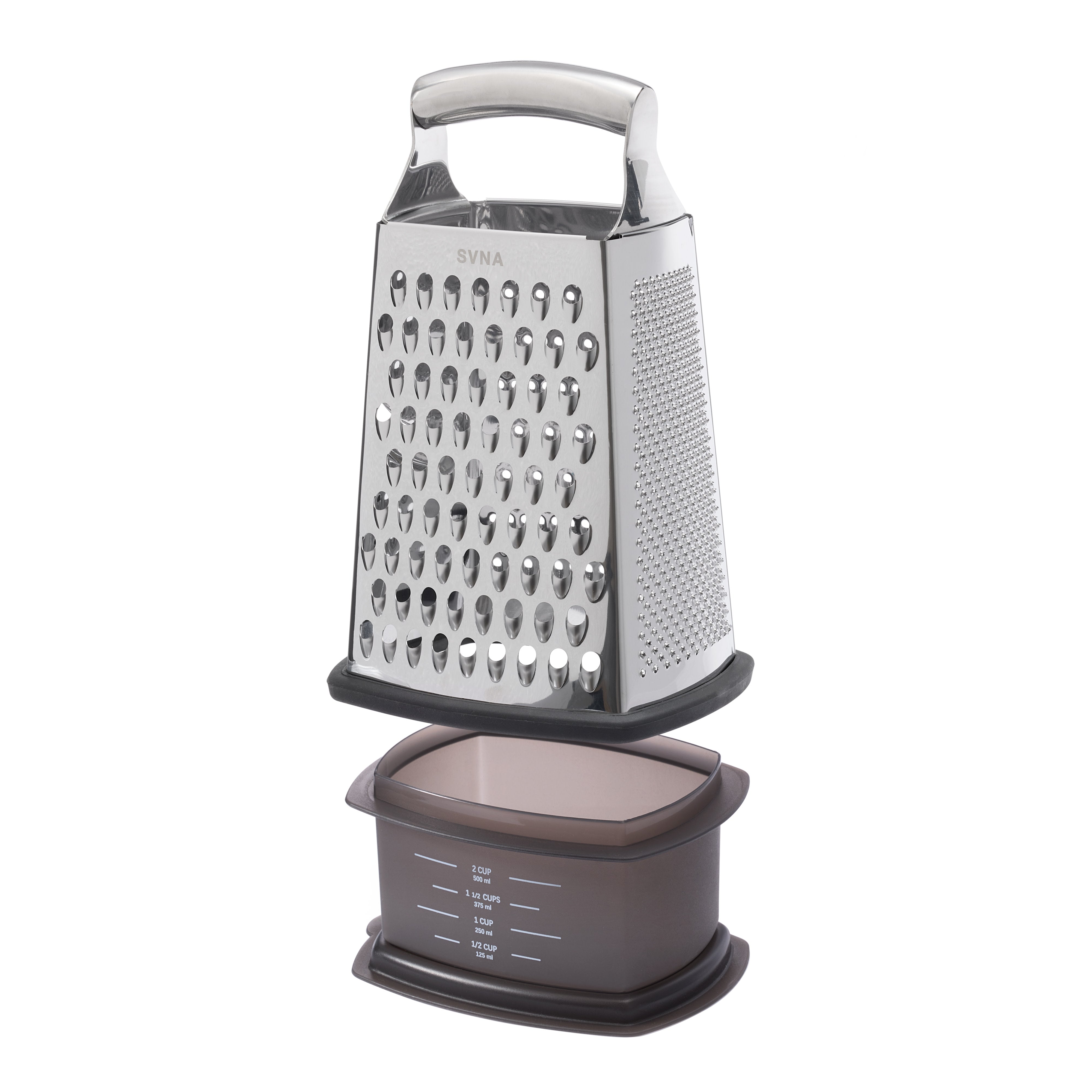 SVNA Premium Stainless Steel Box Grater with Storage Box