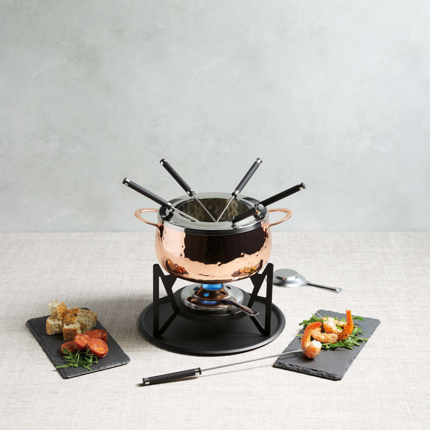 Artesà Copper Finish Fondue Set
