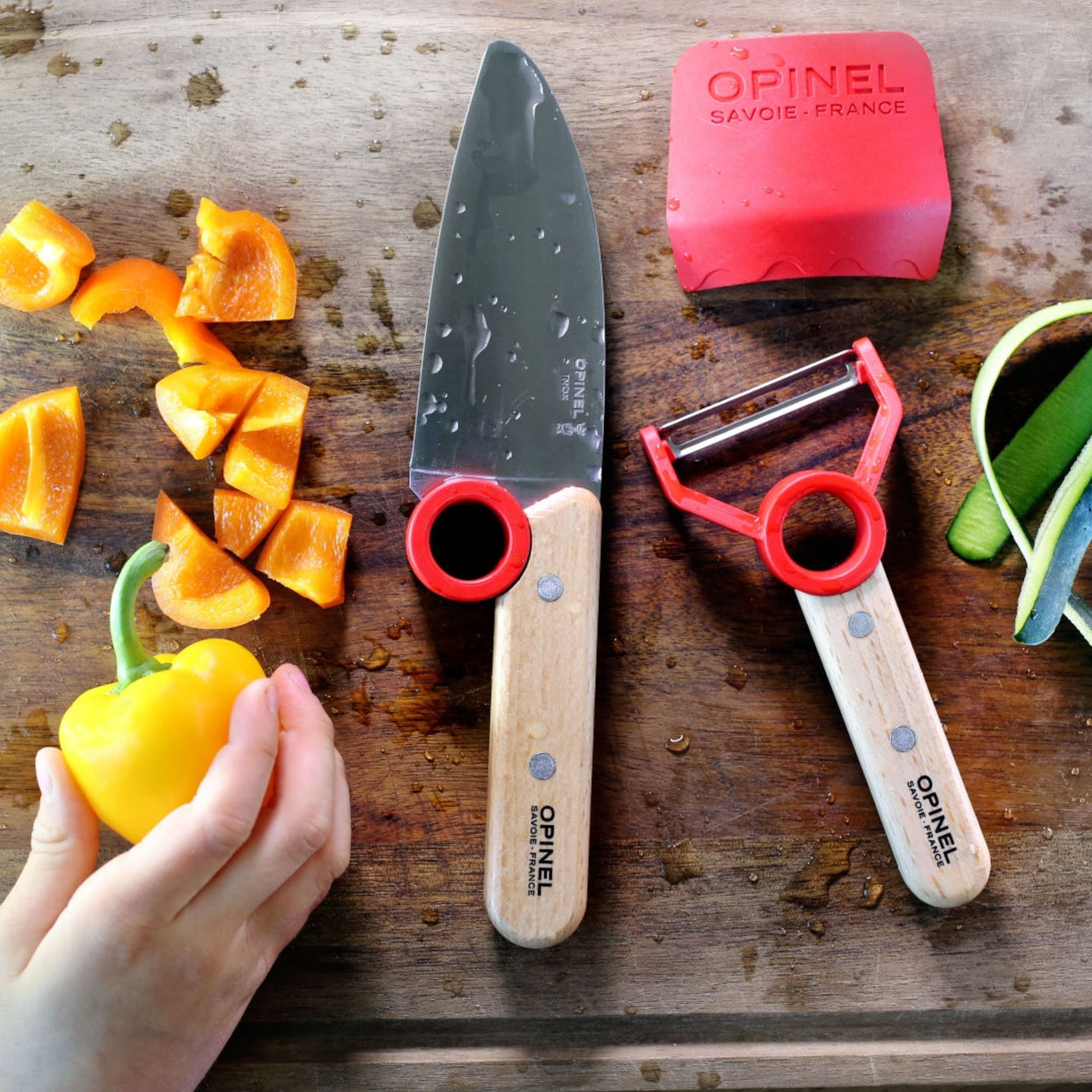 Opinel Le Petit Chef Kitchen 3 Piece Set Red