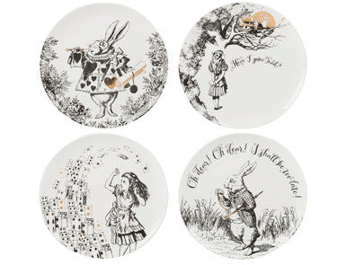 V&A Alice in Wonderland Side Plate Set of 4