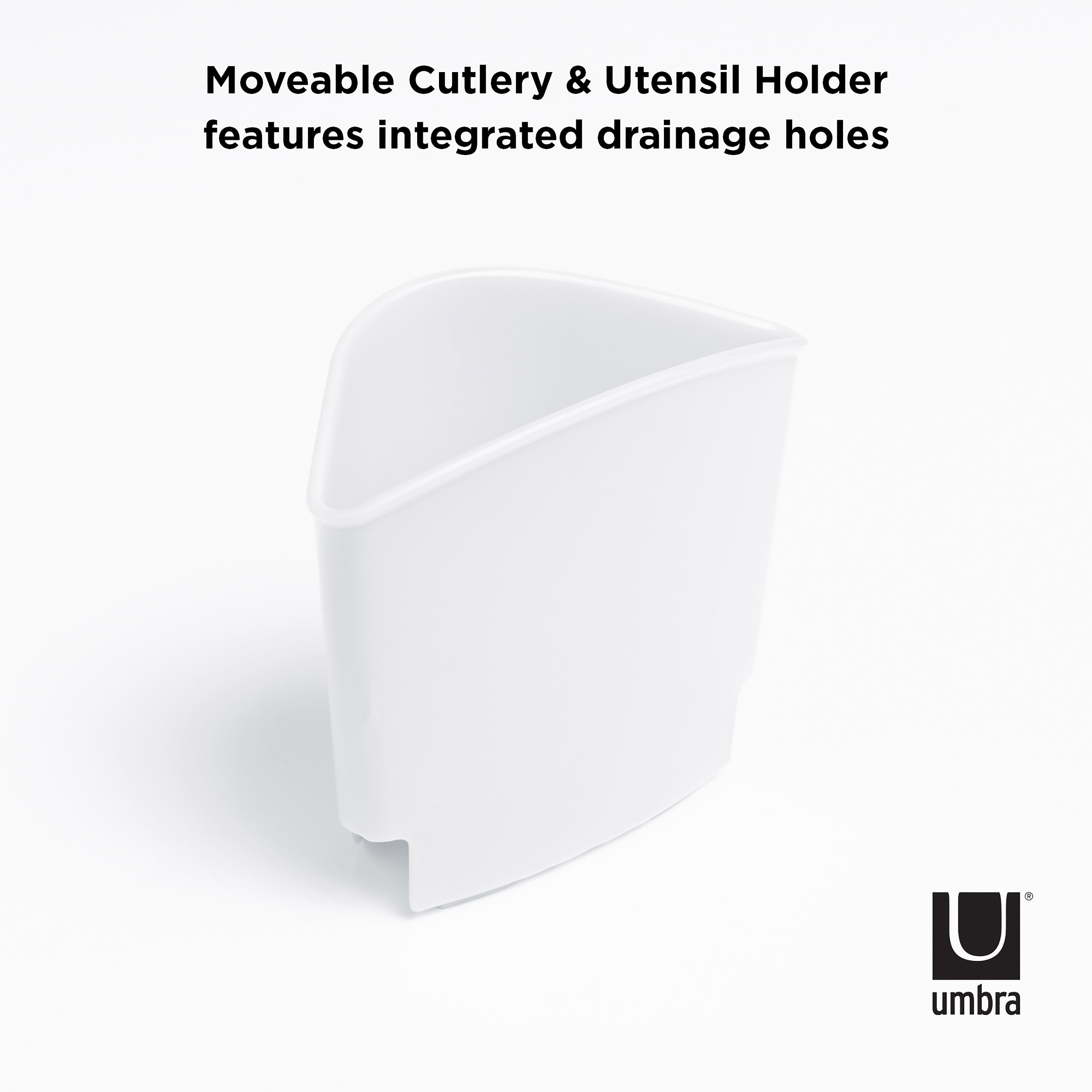 Umbra Sinkin Dish Rack White & Nickel