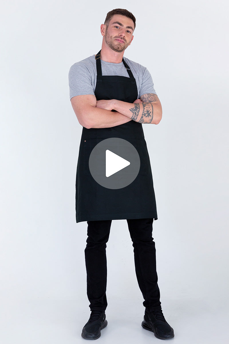 Aussie Chef Oska Bib Apron - Bottle Green