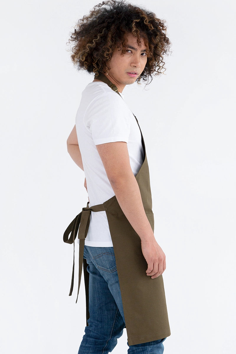 Aussie Chef Oska Bib Apron - Olive Green