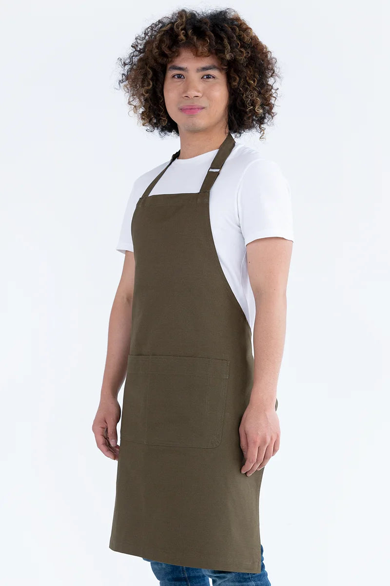 Aussie Chef Oska Bib Apron - Olive Green