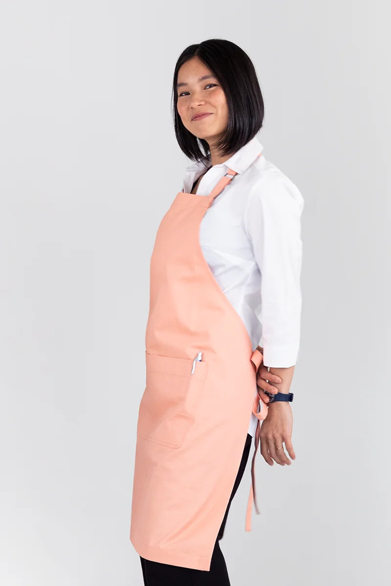 Aussie Chef Oska Bib Apron - Peach