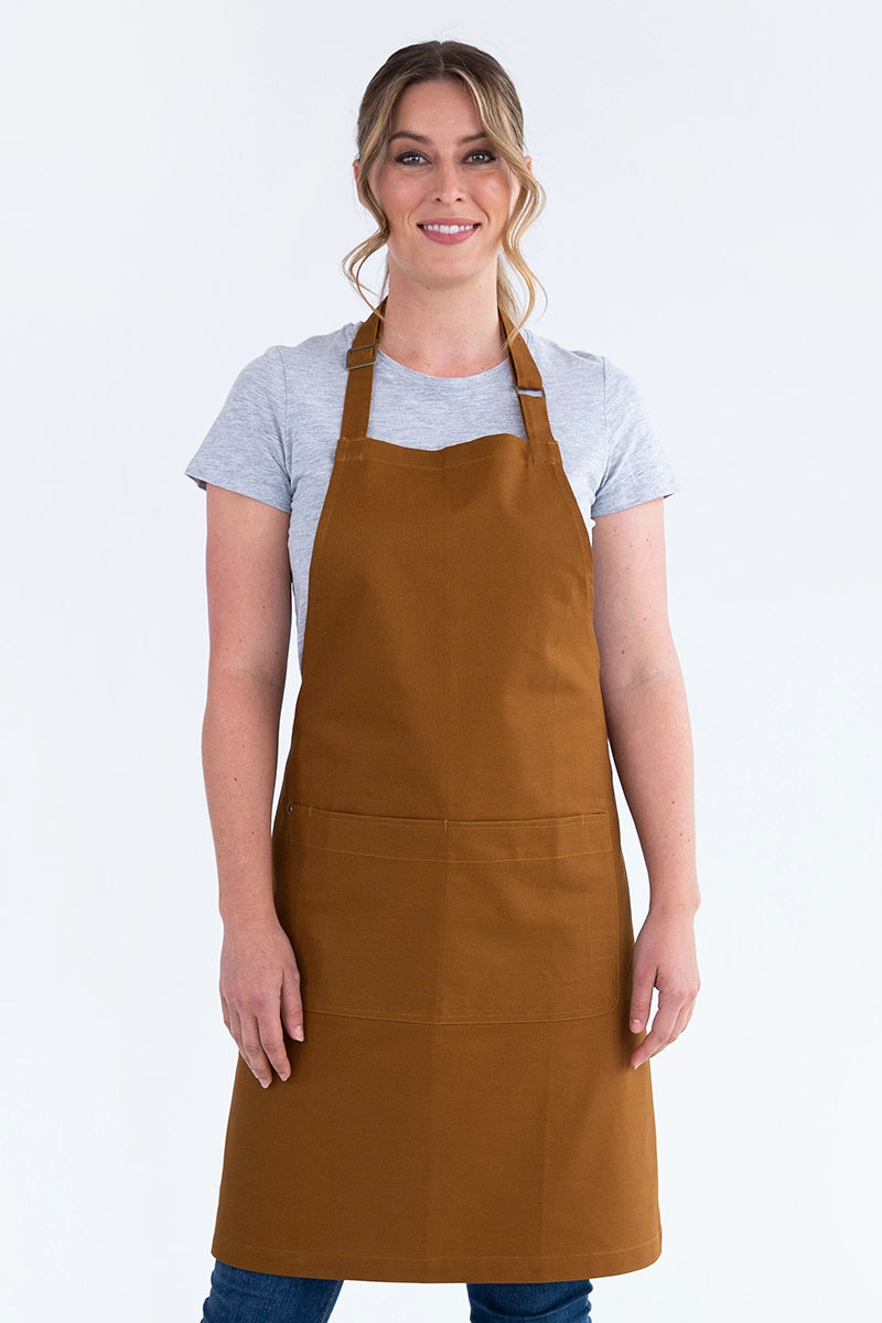 Aussie Chef Oska Bib Apron - Tobacco Brown