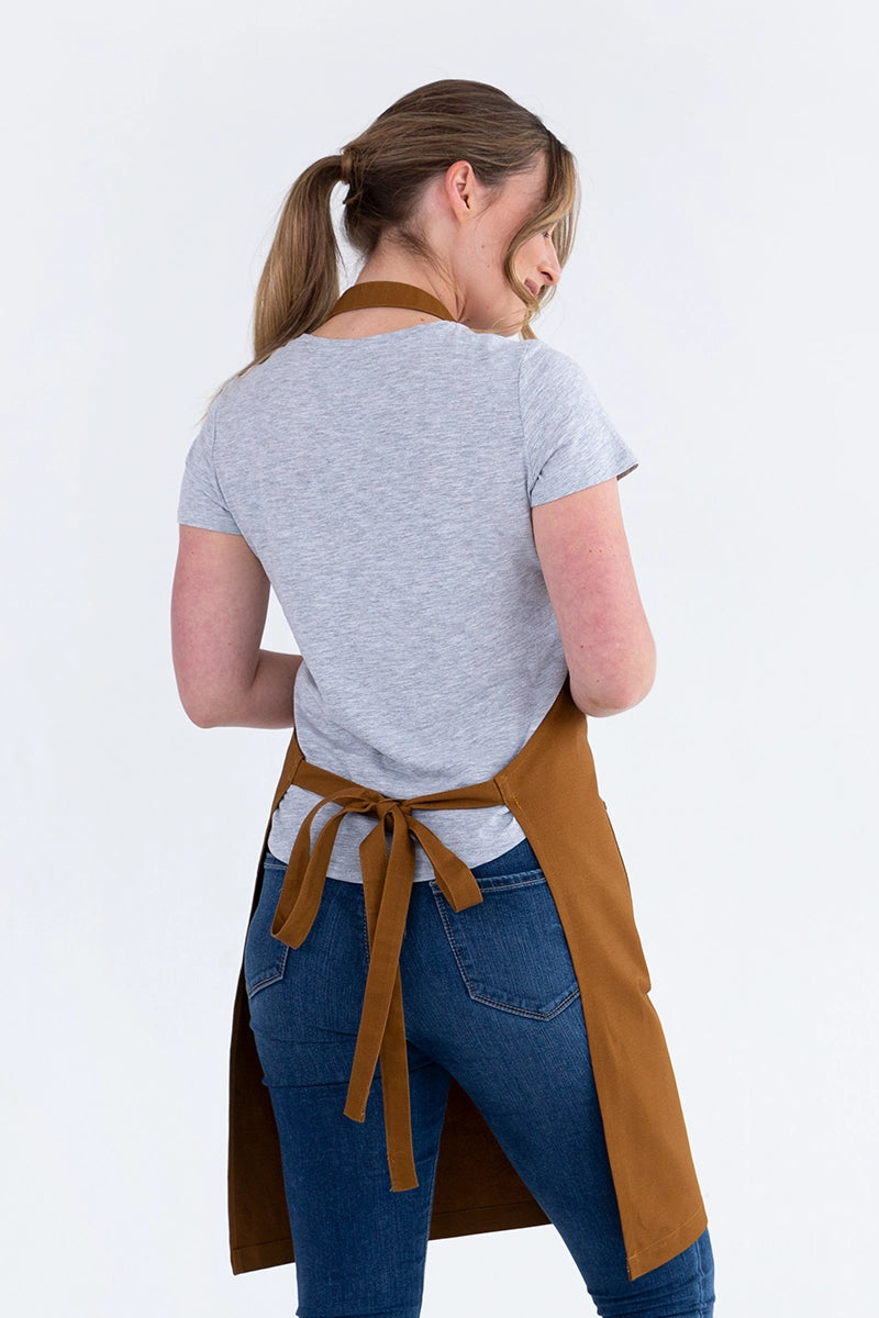 Aussie Chef Oska Bib Apron - Tobacco Brown