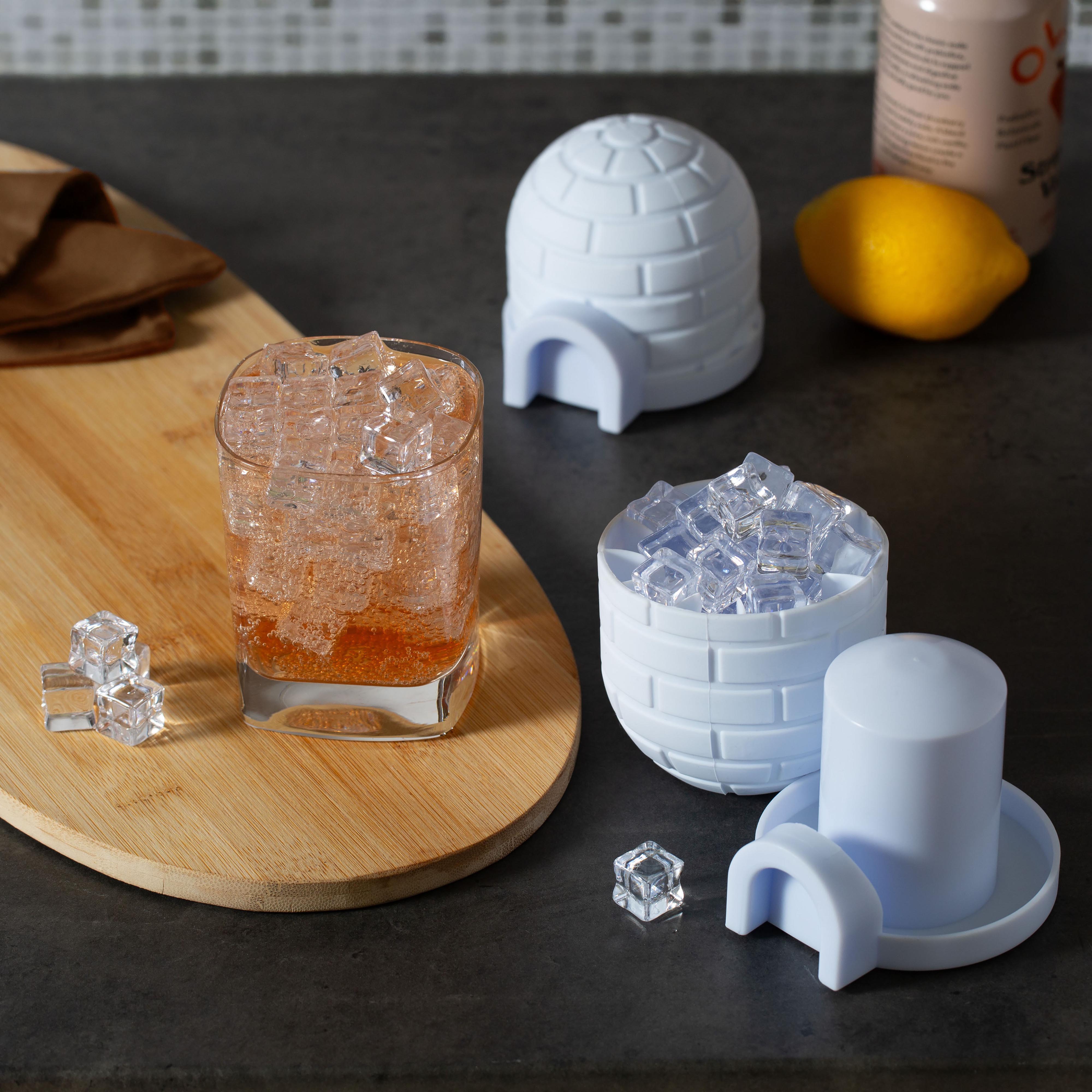 Kikkerland Igloo Mini Ice Moulds 2 Piece Set White