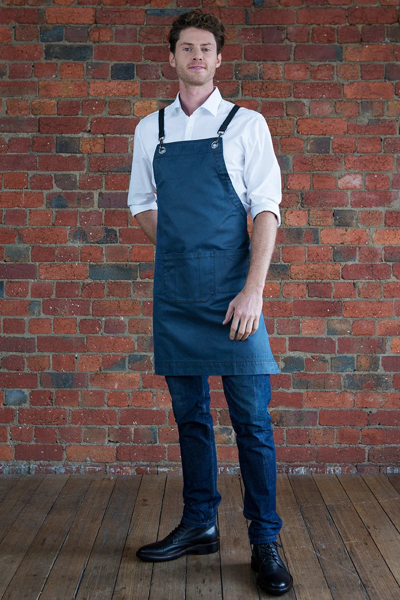 Aussie Chef Outback Bib Apron - Lagoon Blue