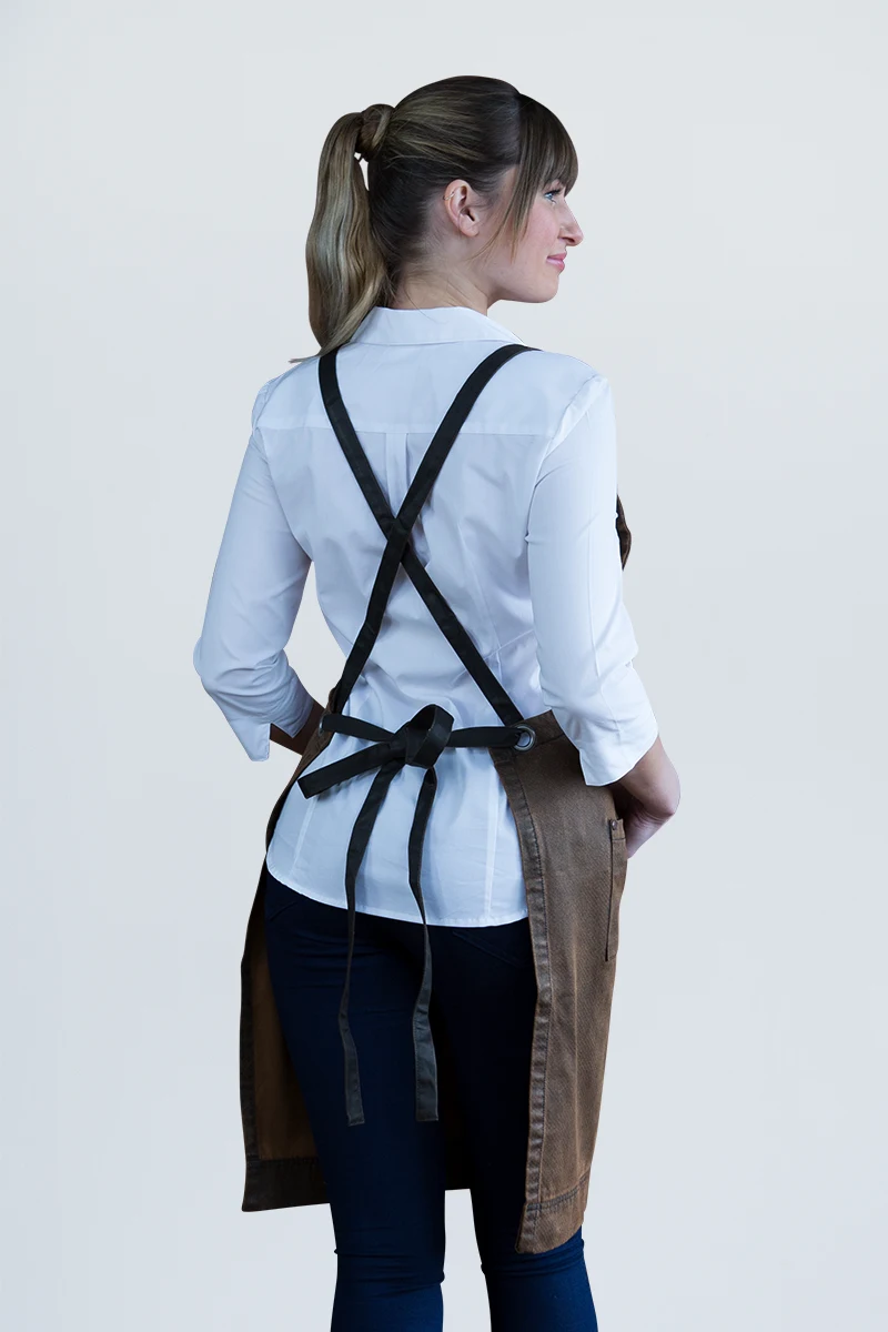 Aussie Chef Outback Bib Apron - Ochre Brown