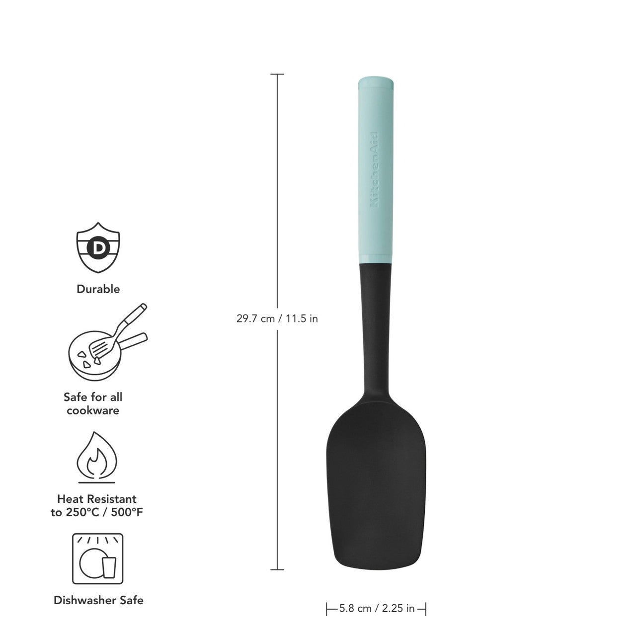 KitchenAid Soft Grip Spoon Spatula (Mineral Water)