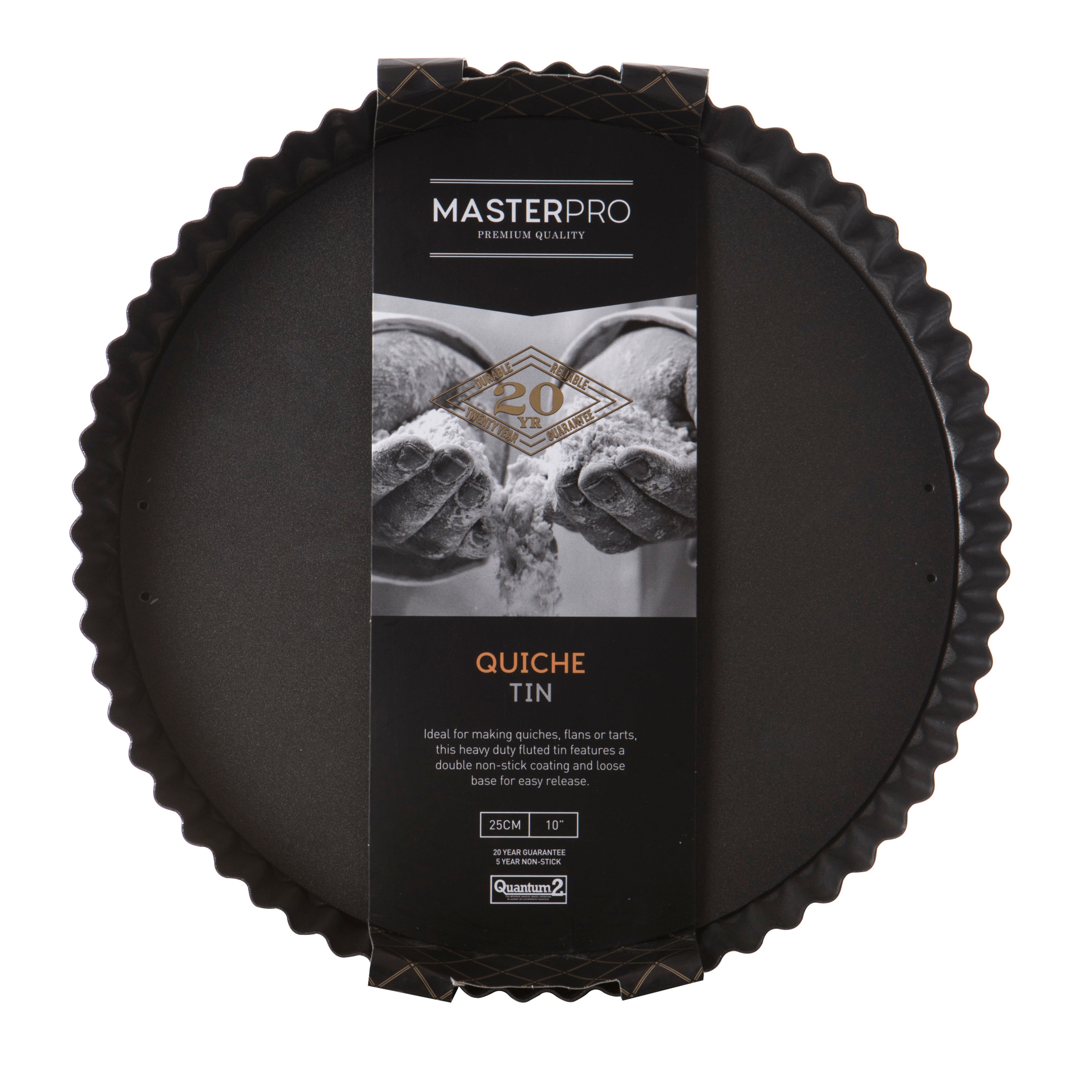 MasterPro Non-Stick Loose Base Round Flan & Quiche Tin 23cm