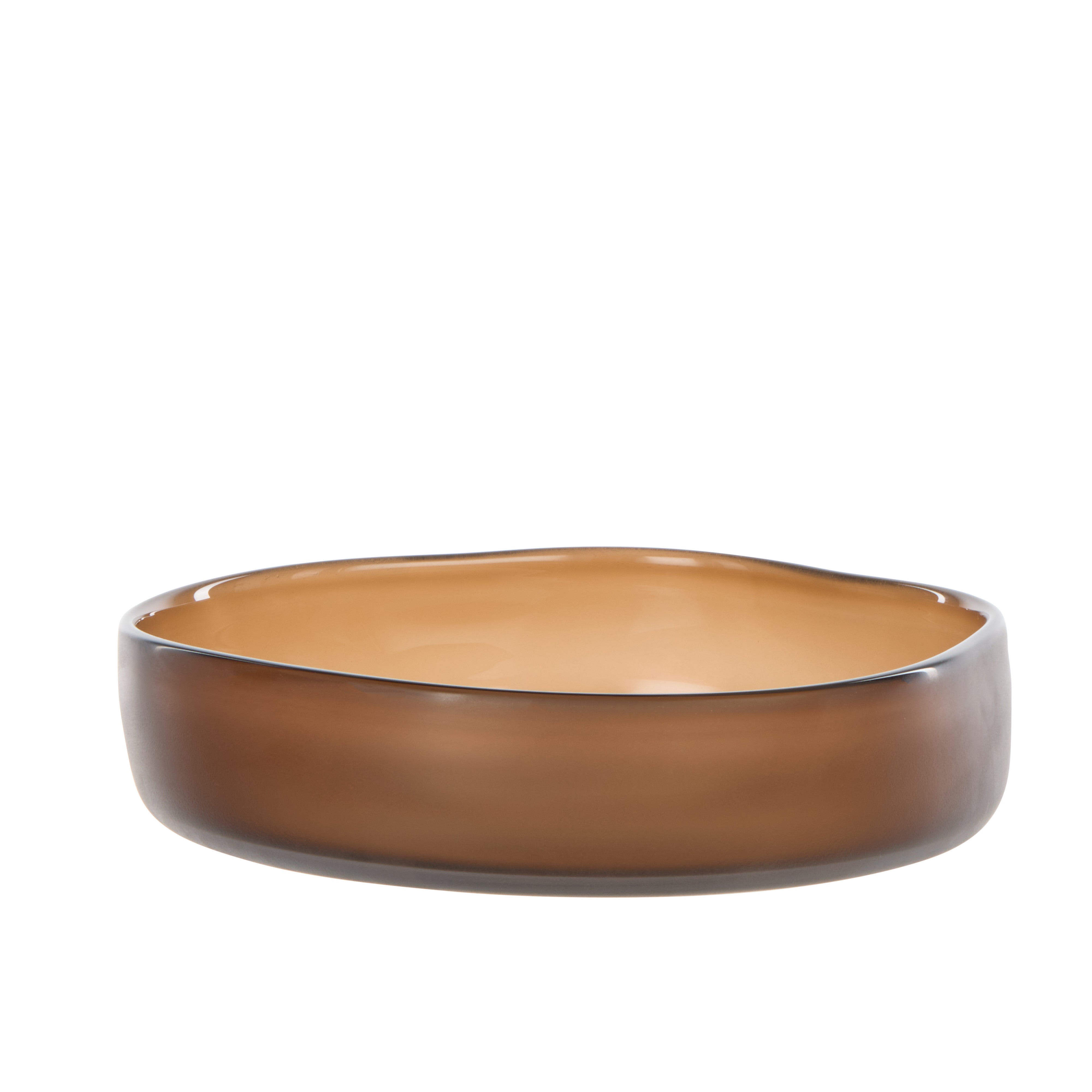 Amalfi Nevoso Glass Plate Brown