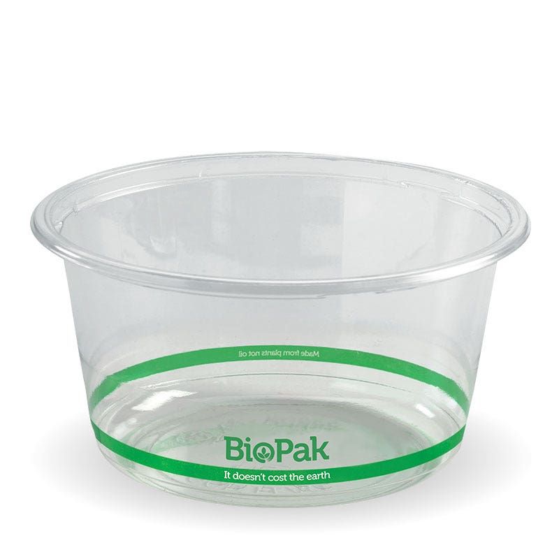 BioPak 700ml Clear Wide BioBowl
