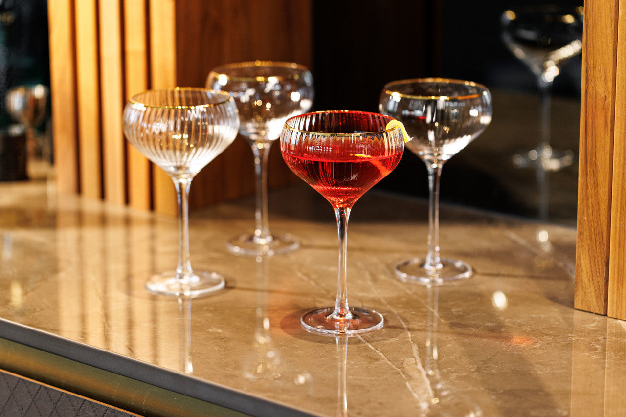 Mikasa Sorrento Champagne Coupe Glass Set 4 Piece 350ml