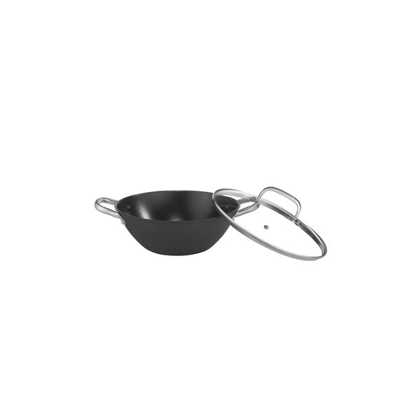 Pujadas Deep Casserole with Glass Lid (3.4lt 260x100mm - Black)