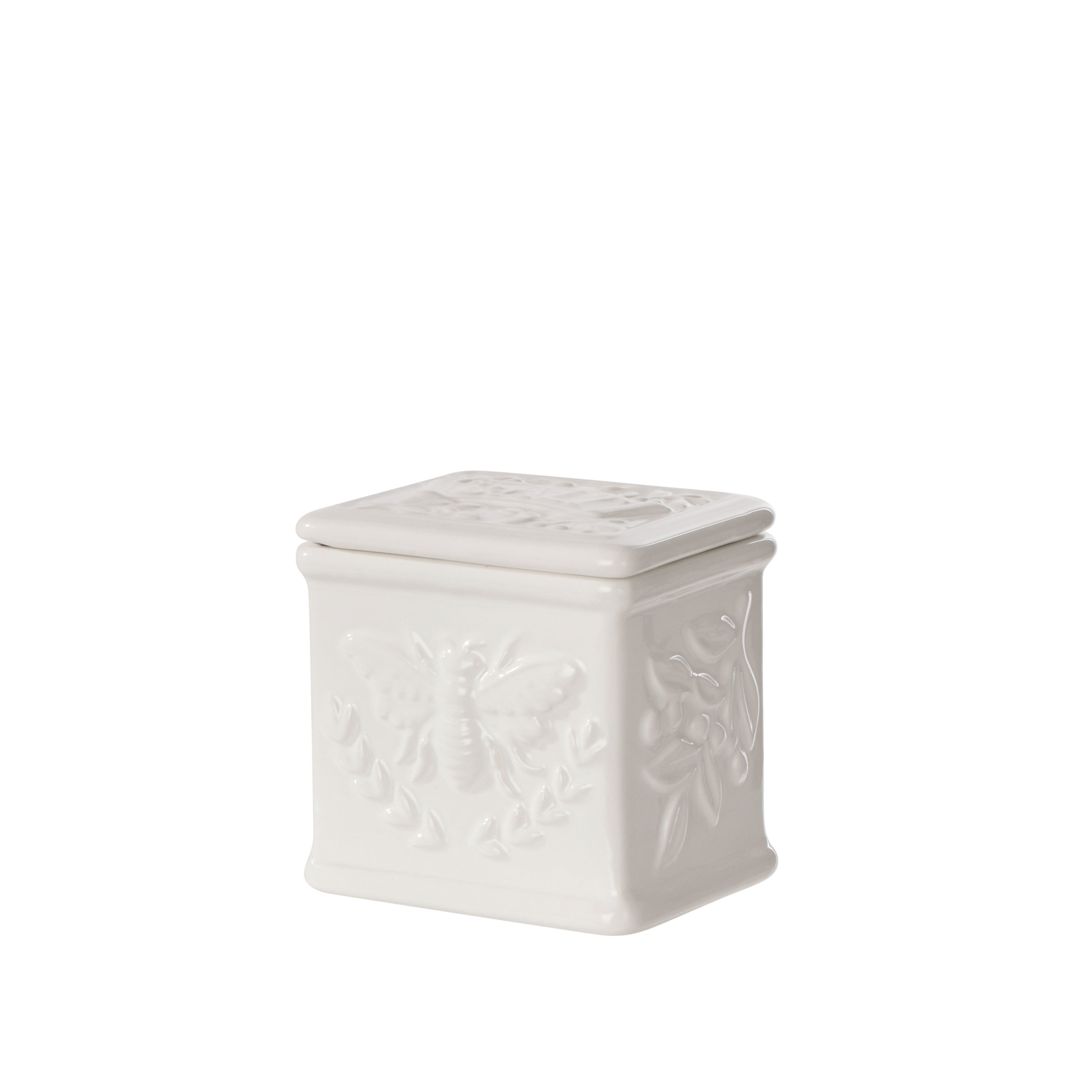 Davis & Waddell Wildflower & Hive Salt Cellar White