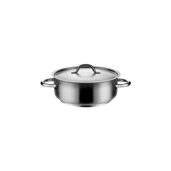 Pujadas Top Line Casserole with Cover (300x120mm 8.4lt - Silver)