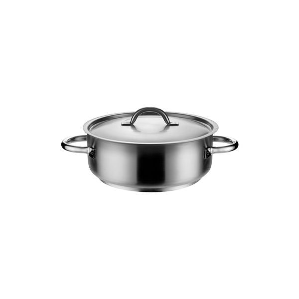 Pujadas Top Line Casserole with Cover (320x125mm 10.0lt - Silver)