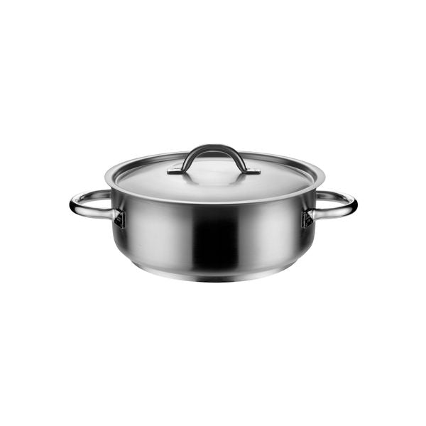Pujadas Top Line Casserole with Cover (350x140mm 13.6lt - Silver)