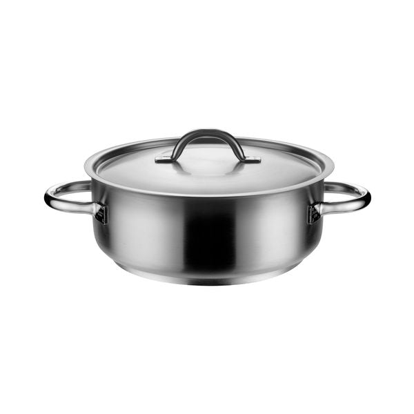 Pujadas Top Line Casserole with Cover (400x155mm 19.5lt - Silver)