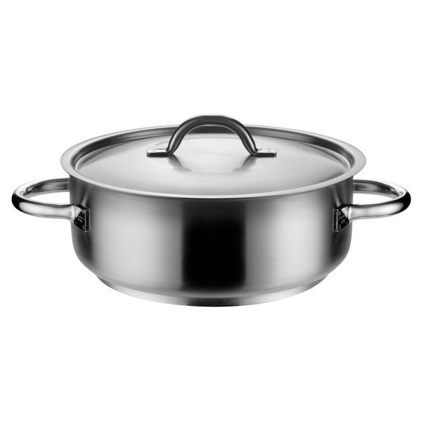 Pujadas Top Line Casserole with Cover (450x170mm 27.0lt - Silver)